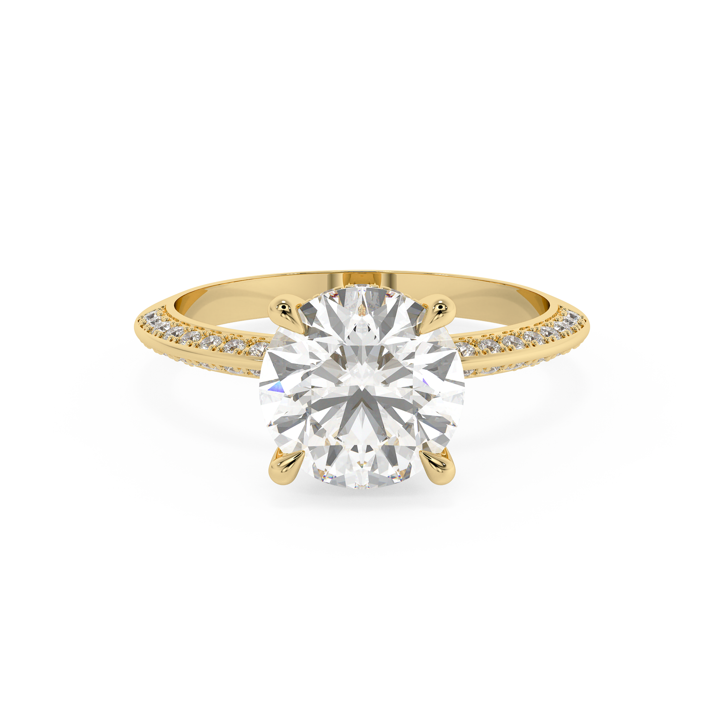 Emerald Solitaire Lab Grown Diamond Engagement Ring