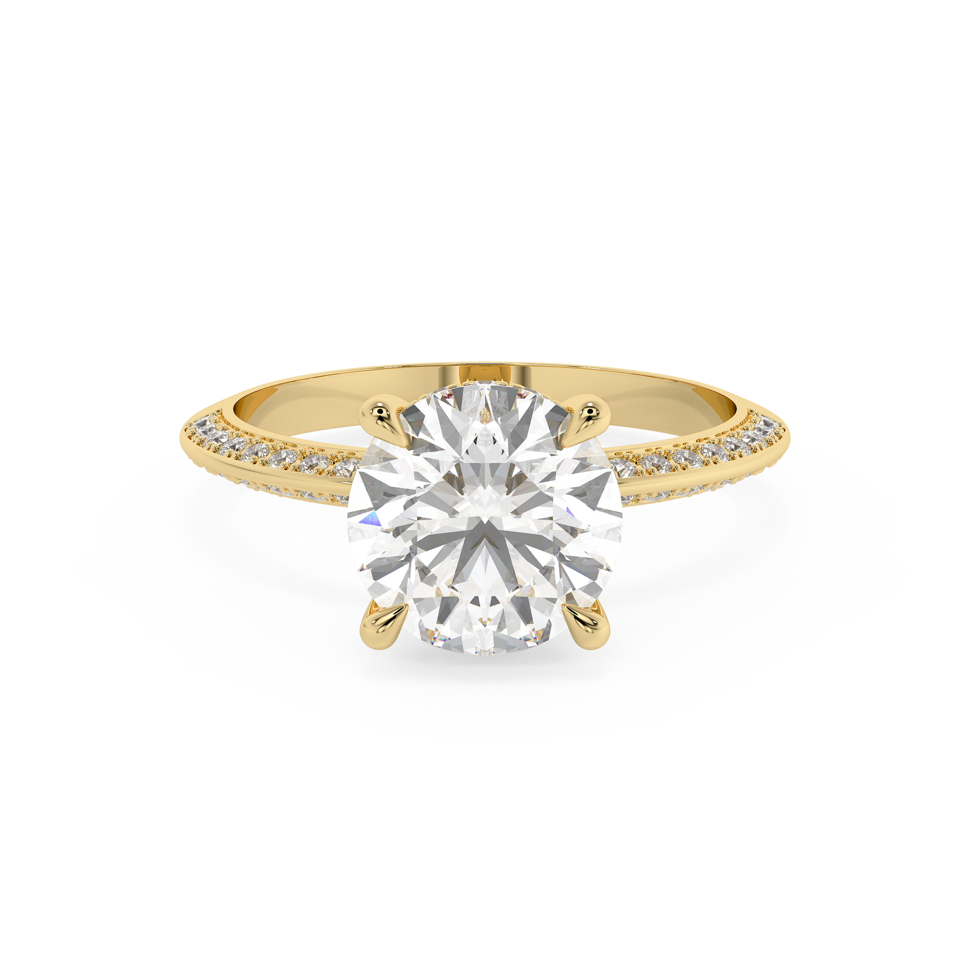 Emerald Solitaire Lab Grown Diamond Engagement Ring