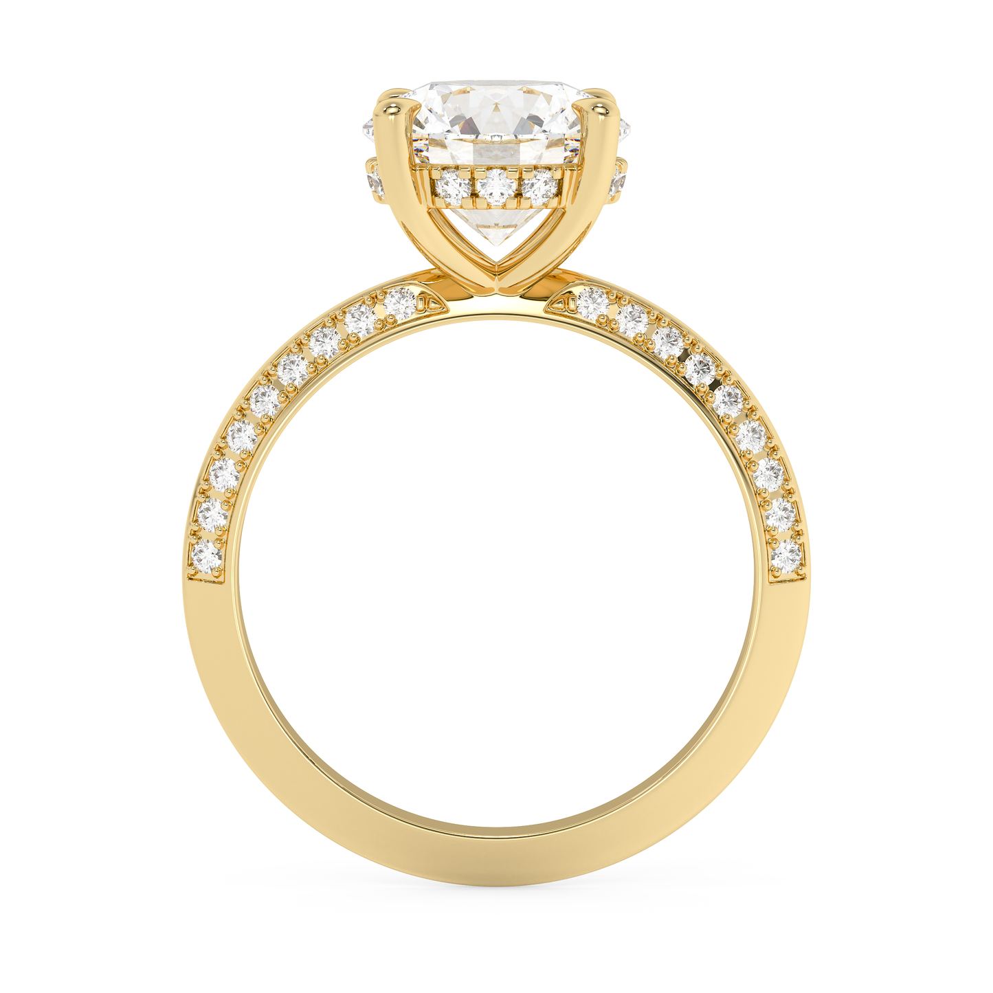 Emerald Solitaire Lab Grown Diamond Engagement Ring