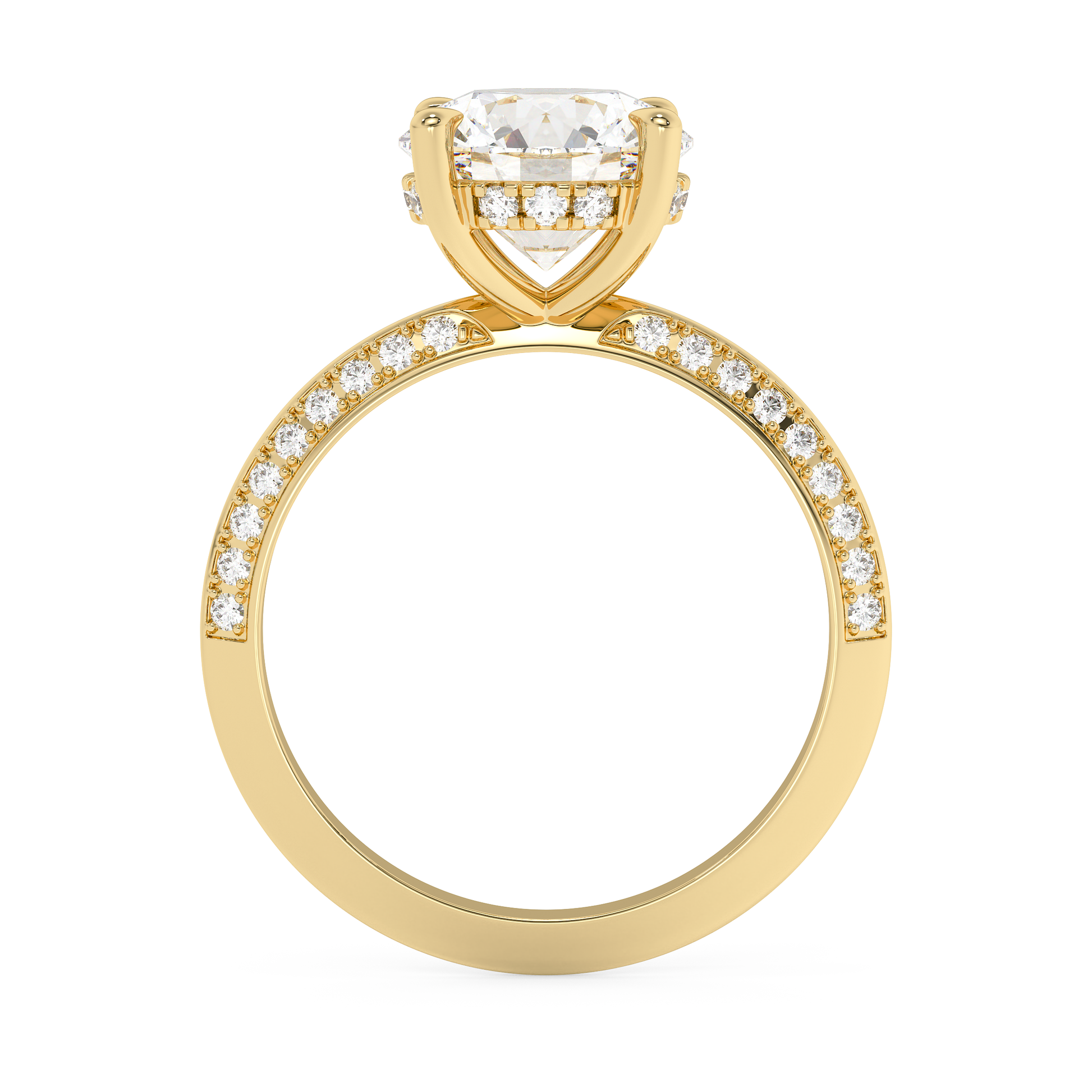 Emerald Solitaire Lab Grown Diamond Engagement Ring