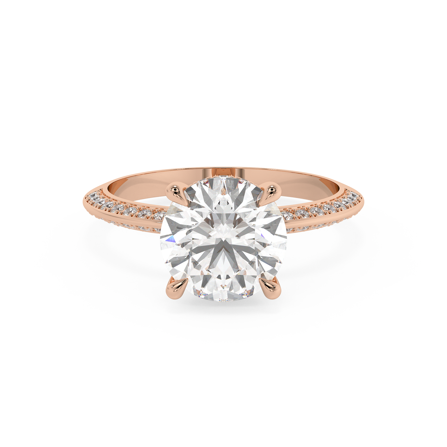 Emerald Solitaire Lab Grown Diamond Engagement Ring