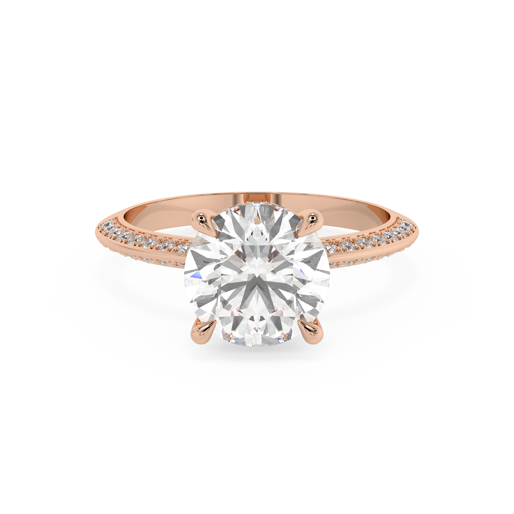 Emerald Solitaire Lab Grown Diamond Engagement Ring