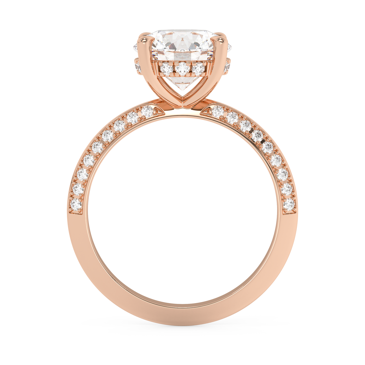 Emerald Solitaire Lab Grown Diamond Engagement Ring