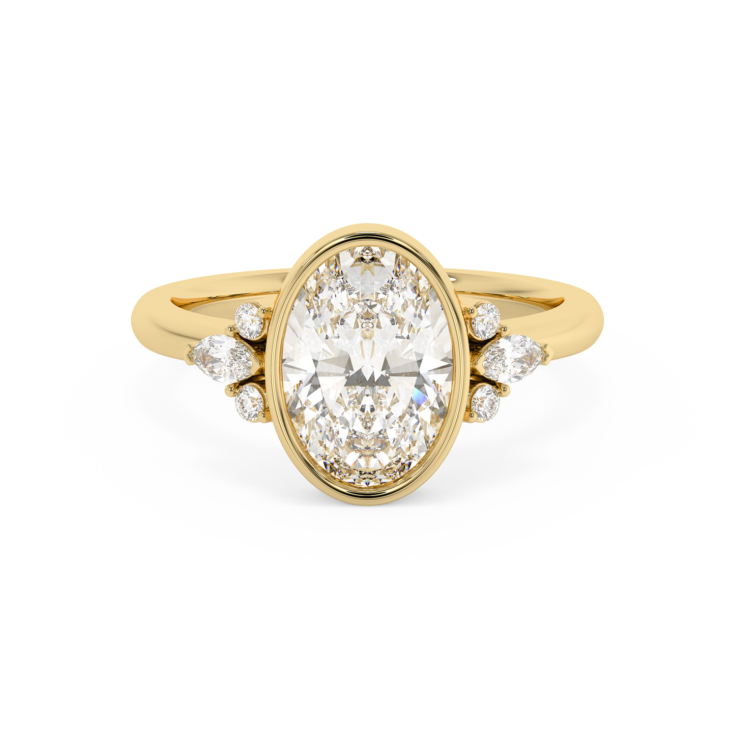 Emerald Solitaire Lab Grown Diamond Engagement Ring