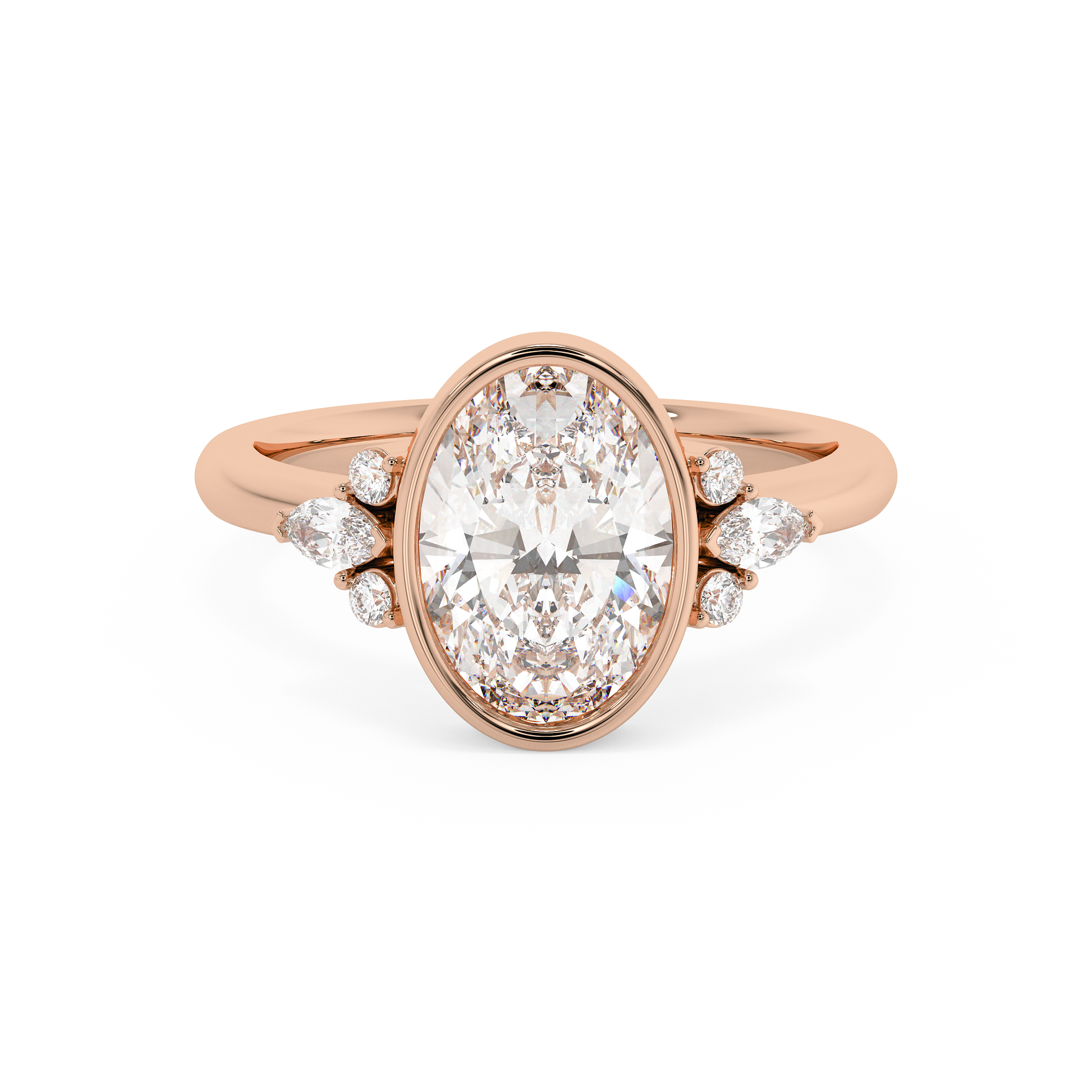 Emerald Solitaire Lab Grown Diamond Engagement Ring
