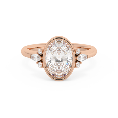 Emerald Solitaire Lab Grown Diamond Engagement Ring