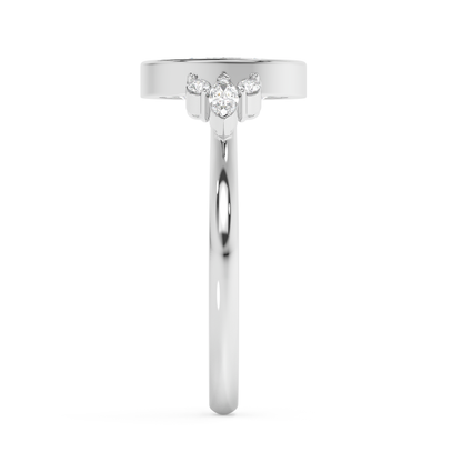 Emerald Solitaire Lab Grown Diamond Engagement Ring