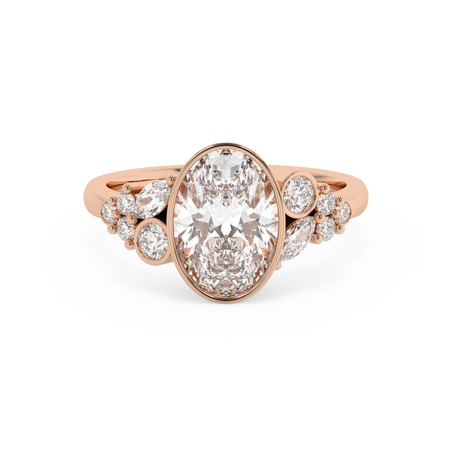 Emerald Solitaire Lab Grown Diamond Engagement Ring