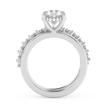 Emerald Solitaire Lab Grown Diamond Engagement Ring