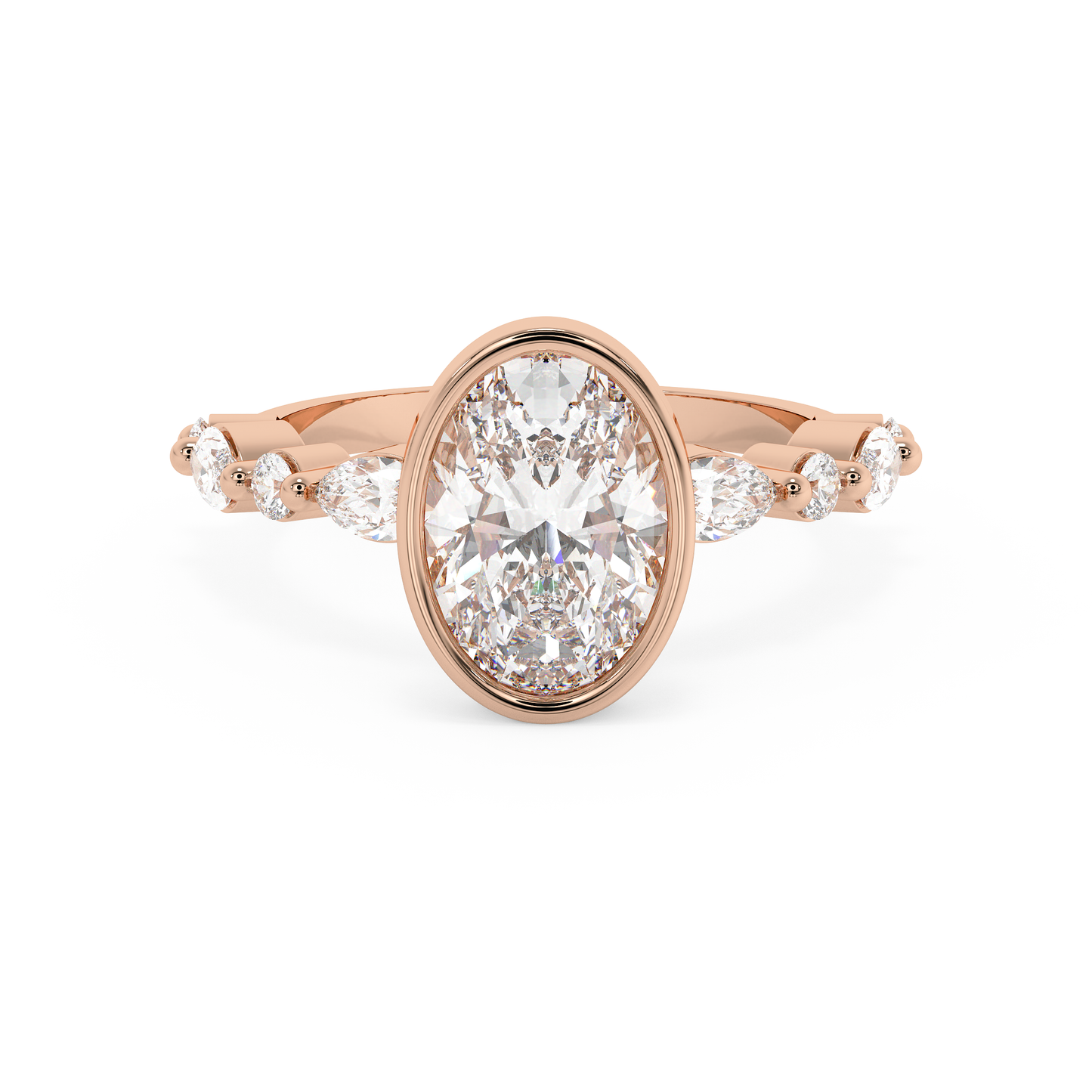 Emerald Solitaire Lab Grown Diamond Engagement Ring