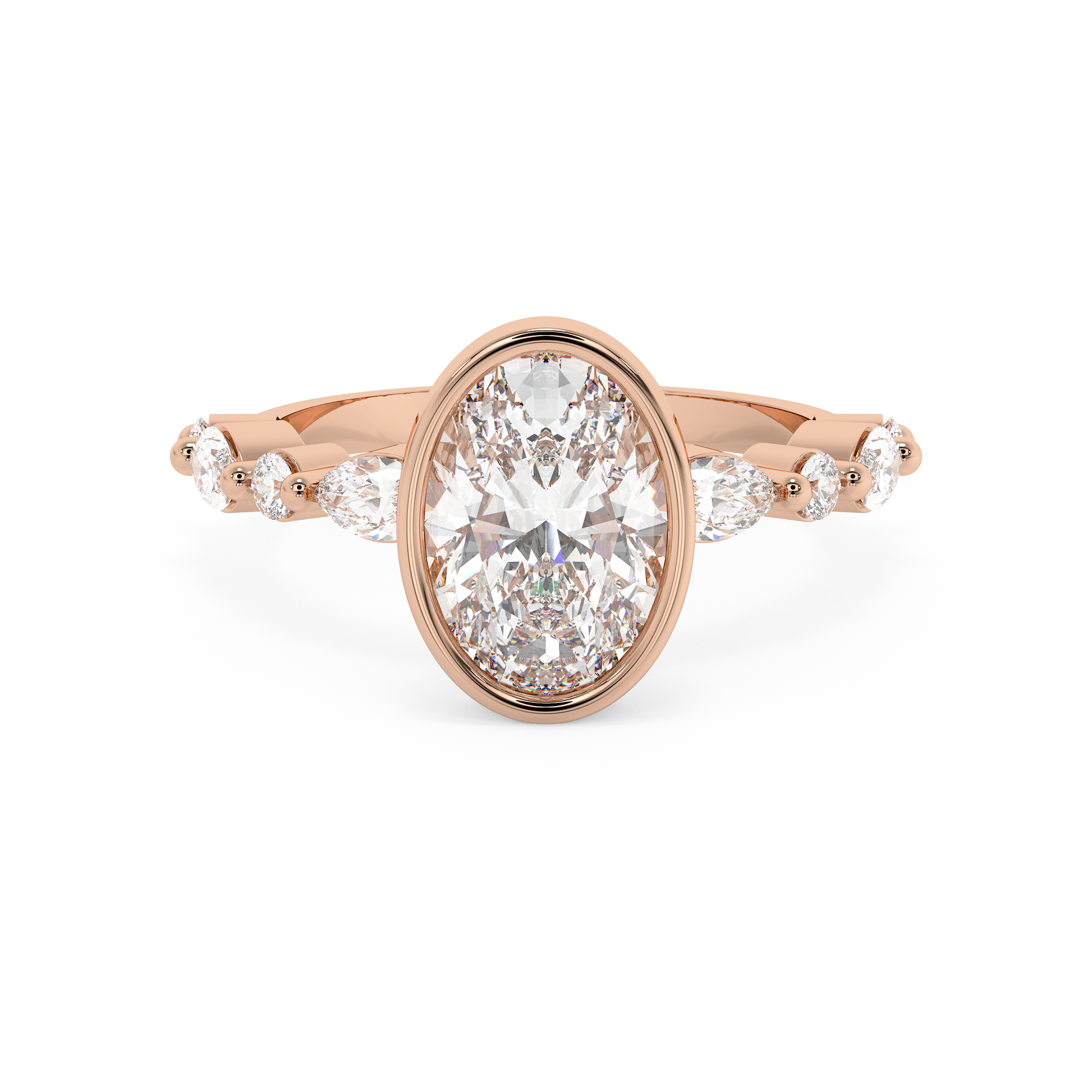 Emerald Solitaire Lab Grown Diamond Engagement Ring