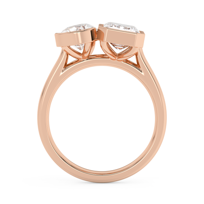 Emerald Solitaire Lab Grown Diamond Engagement Ring