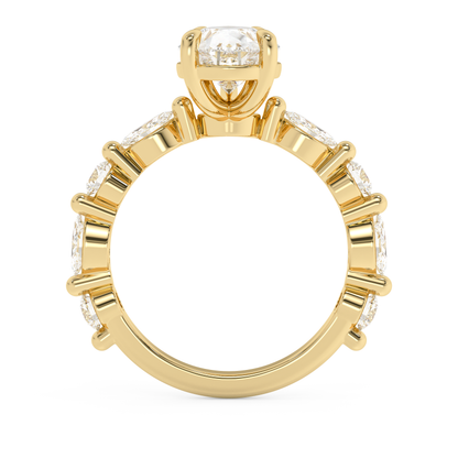 Pear Pave Lab Grown Diamond Engagement Ring