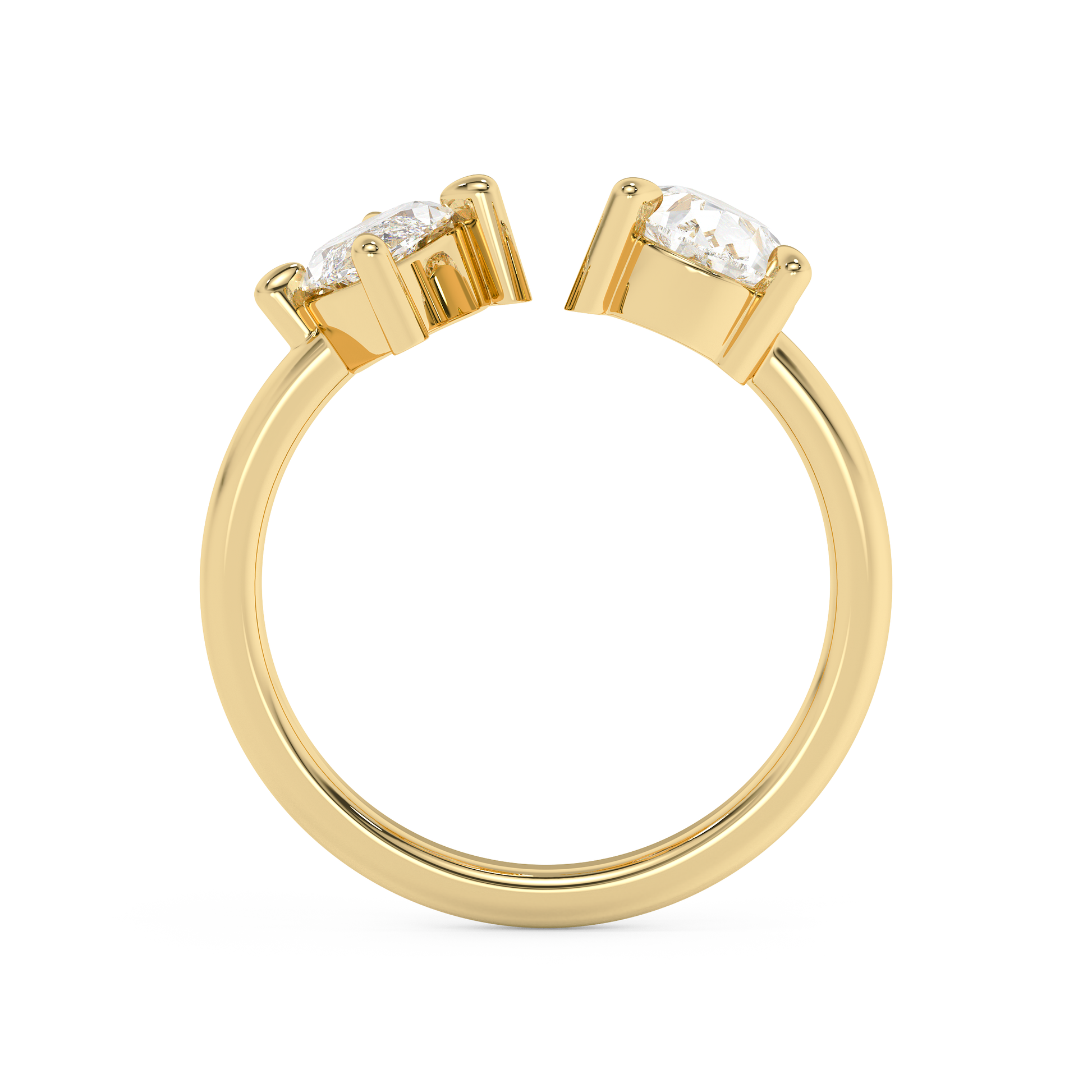 2 TCW Pear & Marquise Toi Et Moi Lab Grown Diamond Engagement Ring