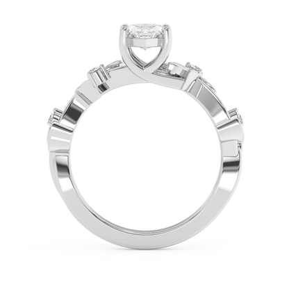 Marquise Nature Inspired Lab Grown Diamond Engagement Ring