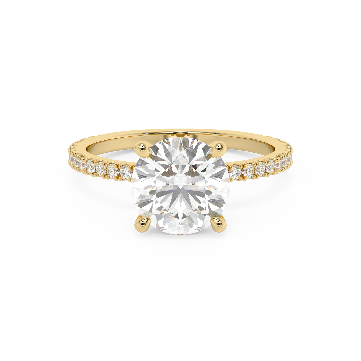 Emerald Solitaire Lab Grown Diamond Engagement Ring