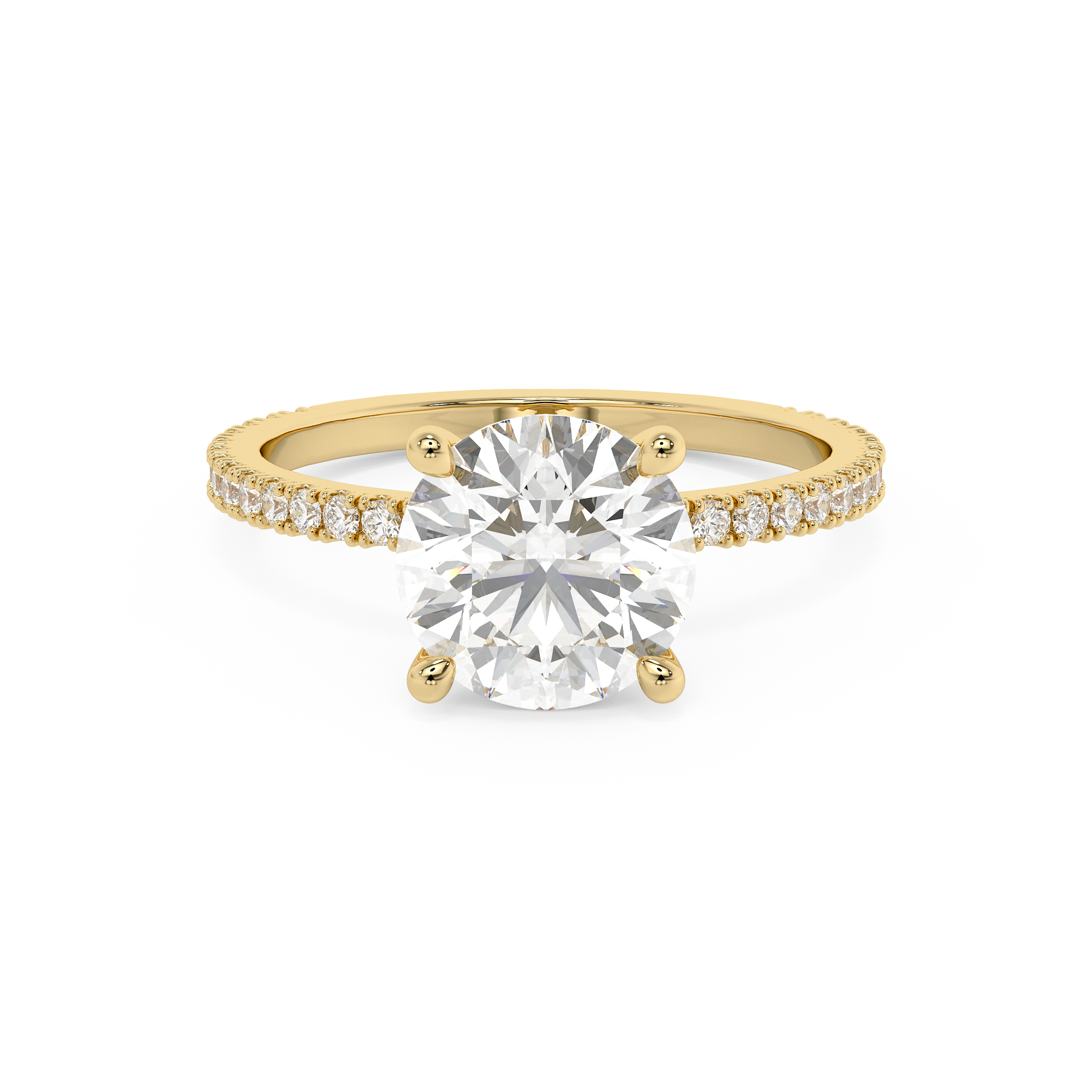 Emerald Solitaire Lab Grown Diamond Engagement Ring