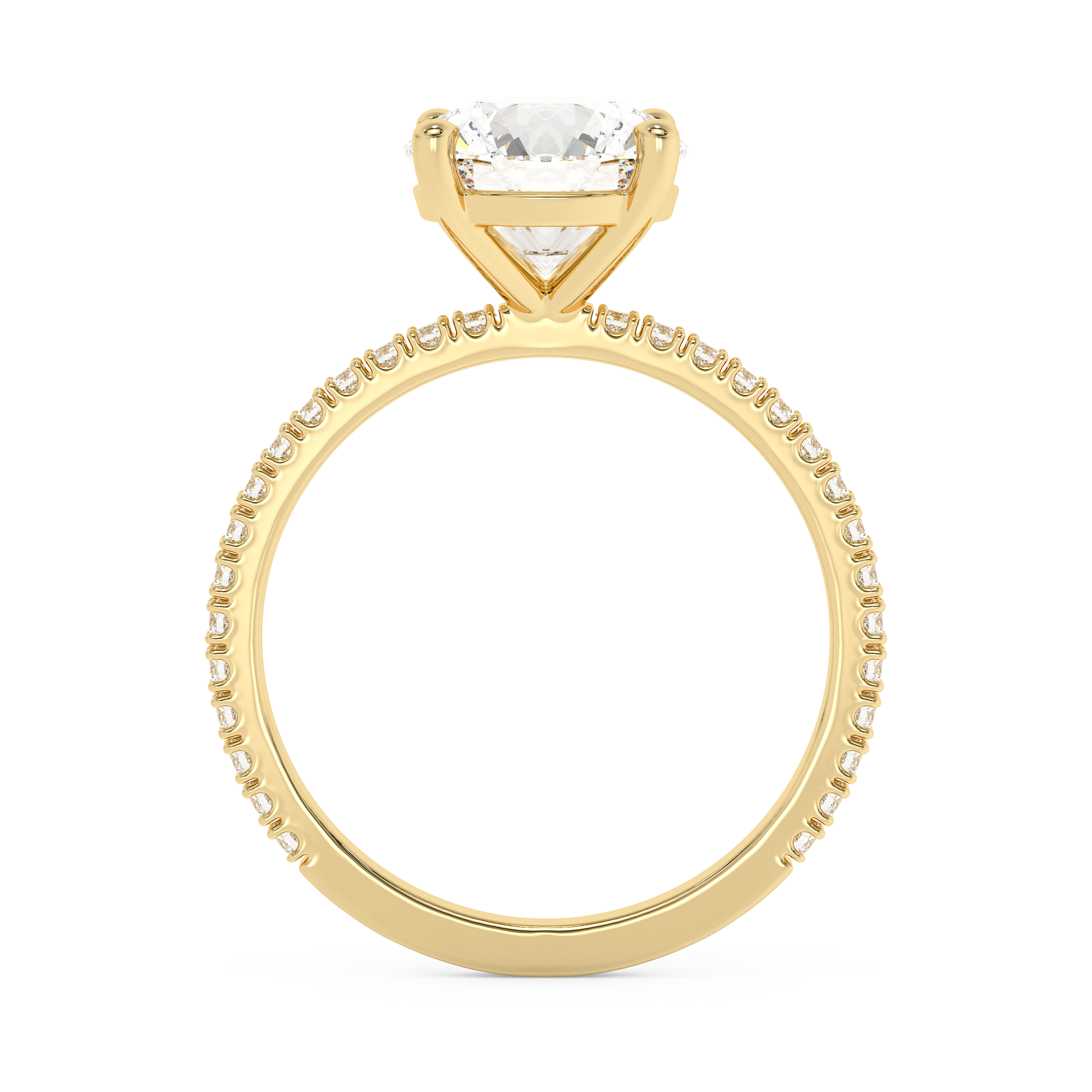 Emerald Solitaire Lab Grown Diamond Engagement Ring