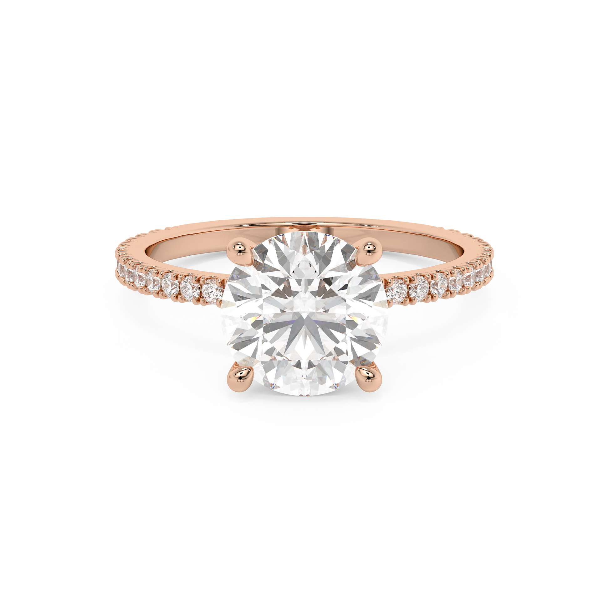 Emerald Solitaire Lab Grown Diamond Engagement Ring