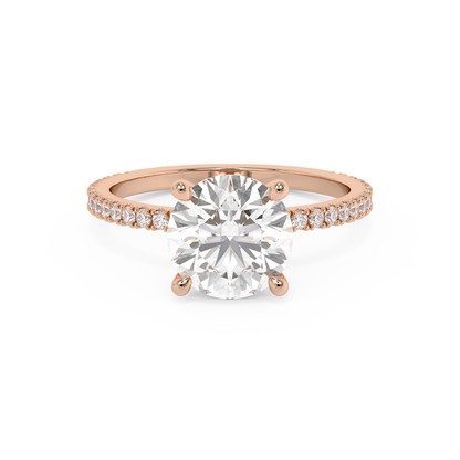 Emerald Solitaire Lab Grown Diamond Engagement Ring