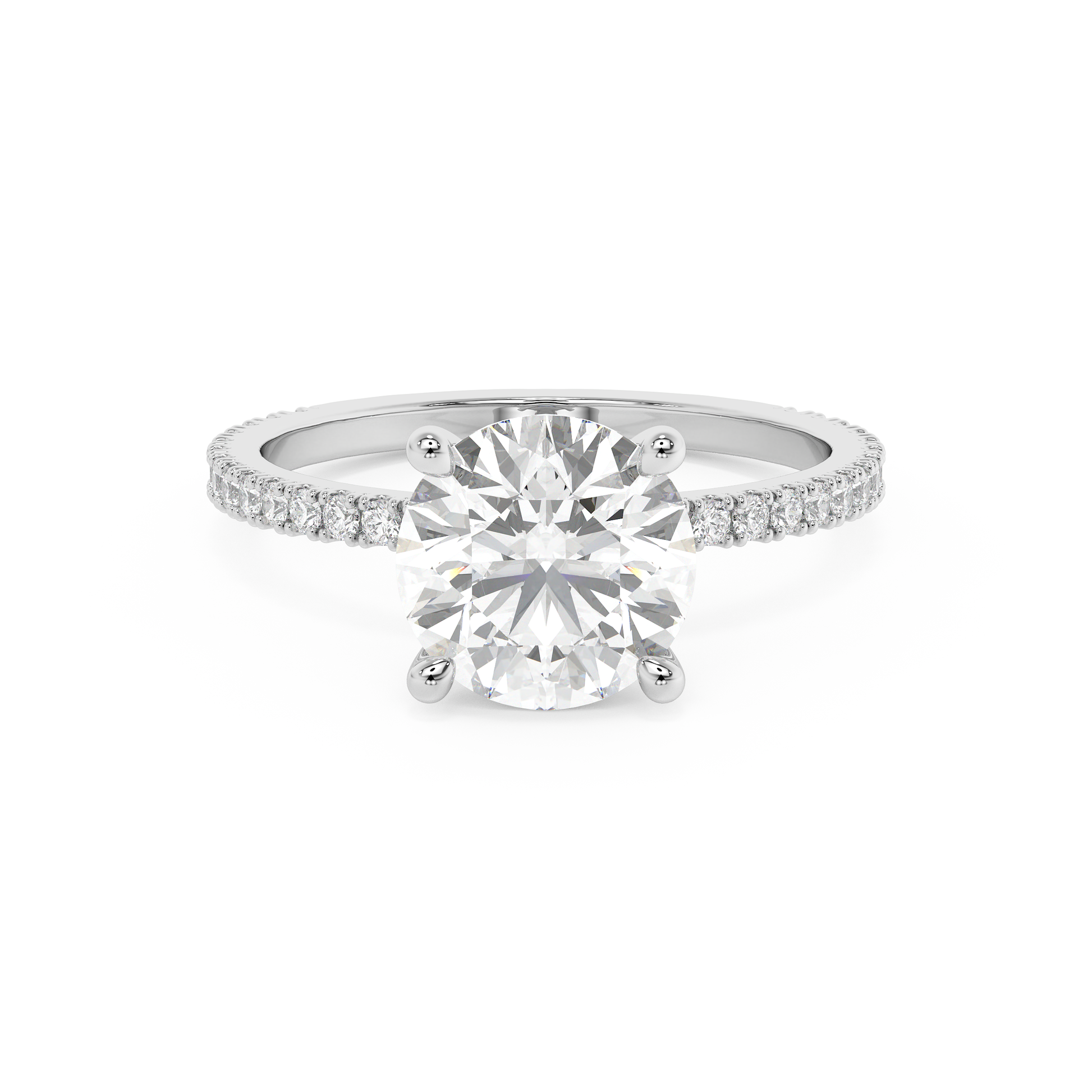 Emerald Solitaire Lab Grown Diamond Engagement Ring