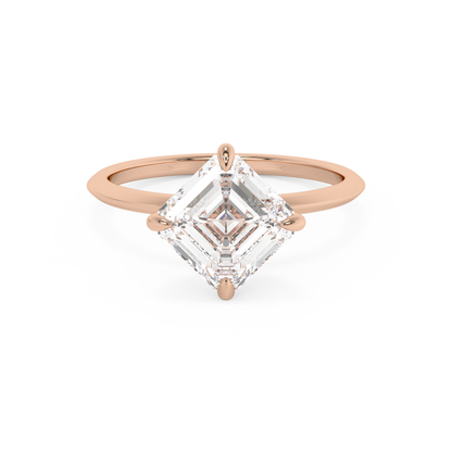 Emerald Solitaire Lab Grown Diamond Engagement Ring