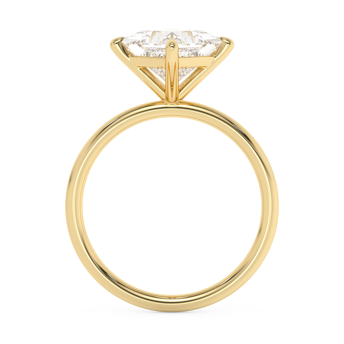 Emerald Solitaire Lab Grown Diamond Engagement Ring