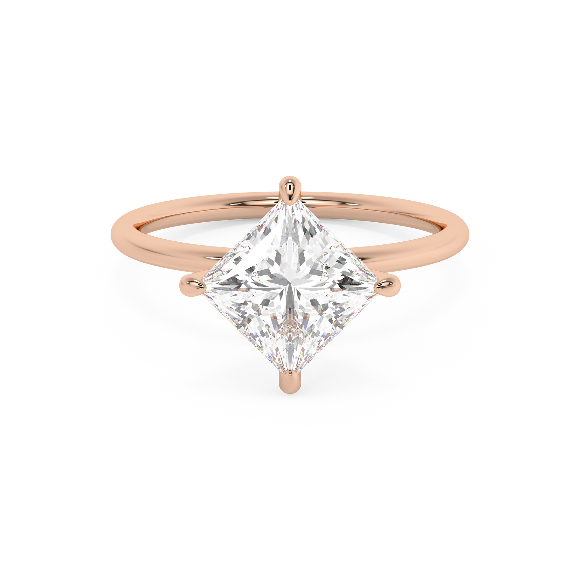 Emerald Solitaire Lab Grown Diamond Engagement Ring