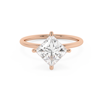 Emerald Solitaire Lab Grown Diamond Engagement Ring