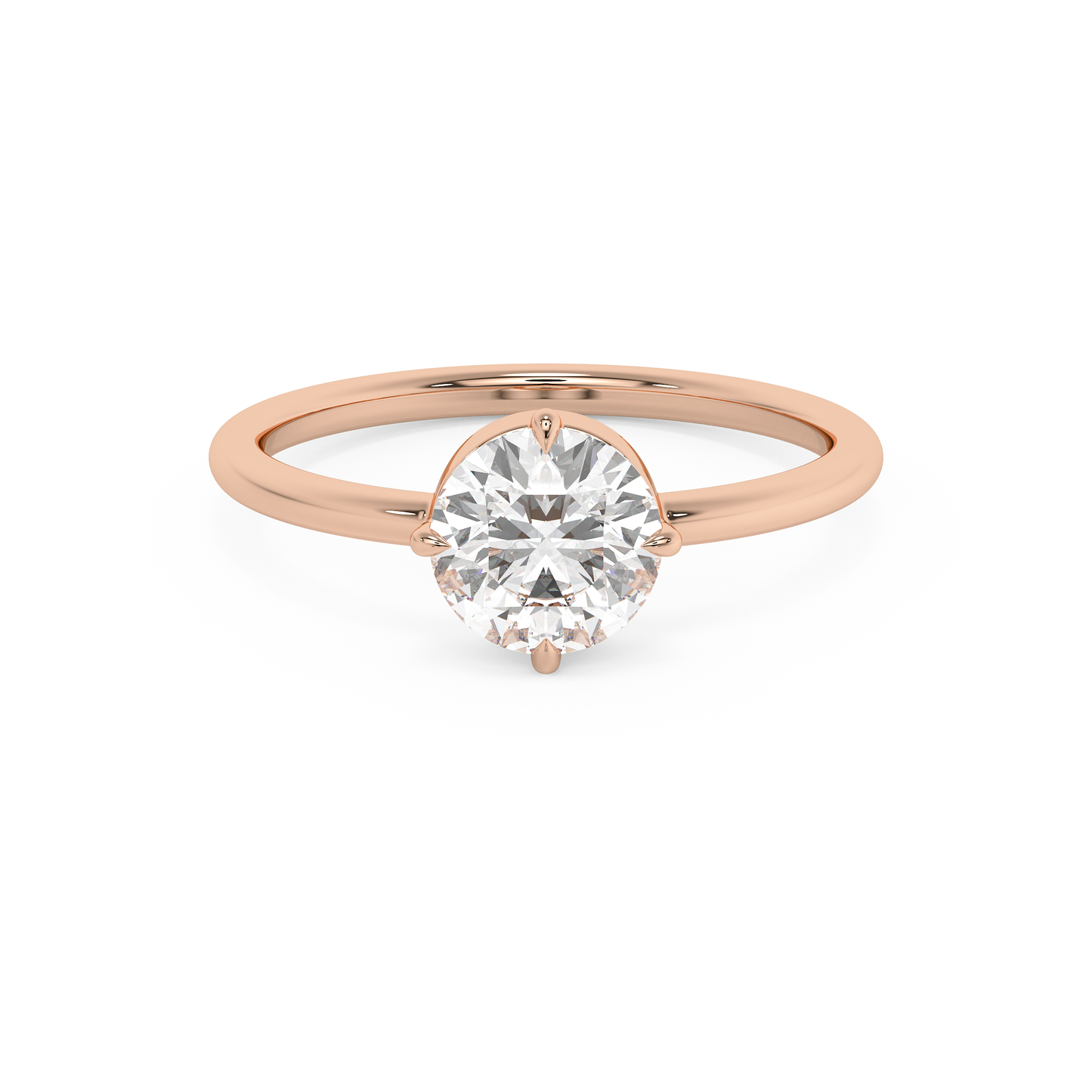 Emerald Solitaire Lab Grown Diamond Engagement Ring