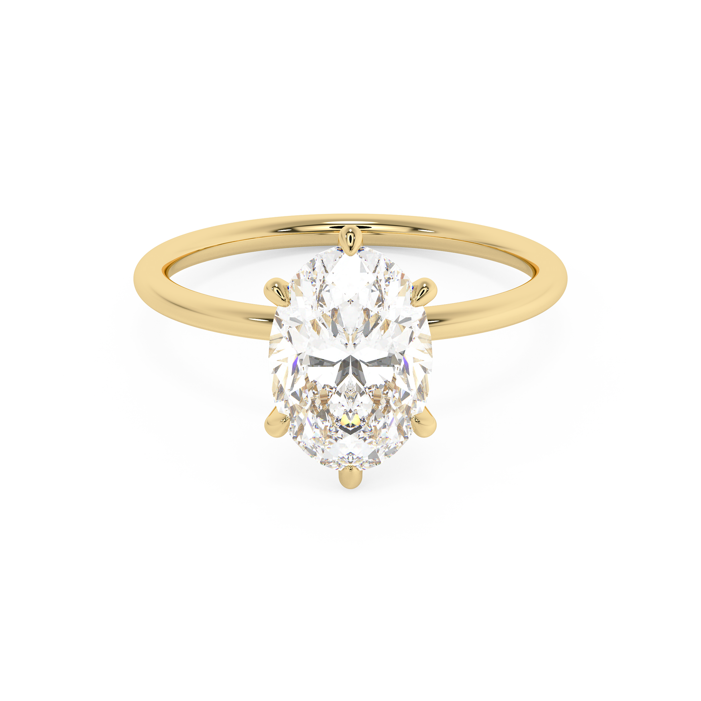 Emerald Solitaire Lab Grown Diamond Engagement Ring