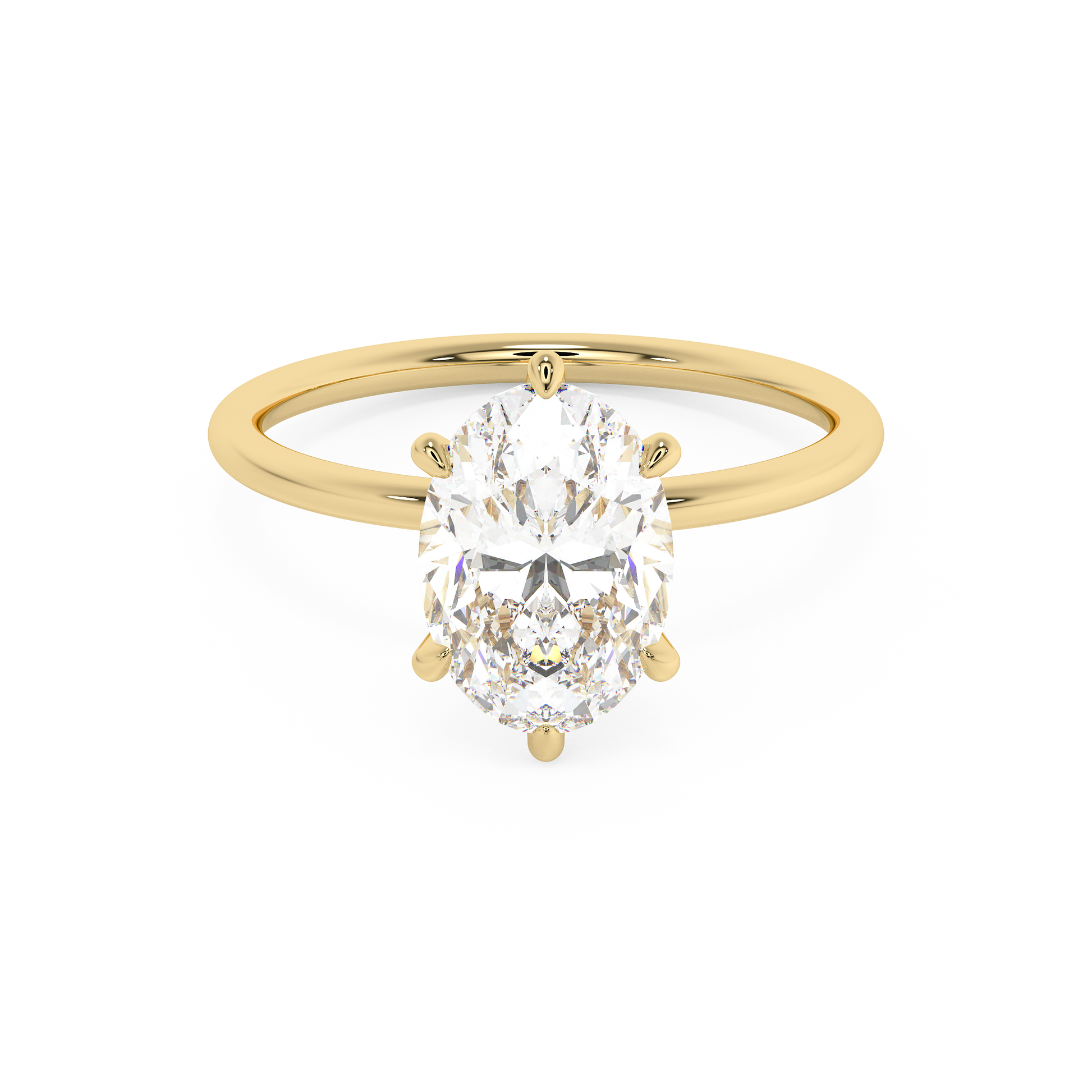 Emerald Solitaire Lab Grown Diamond Engagement Ring