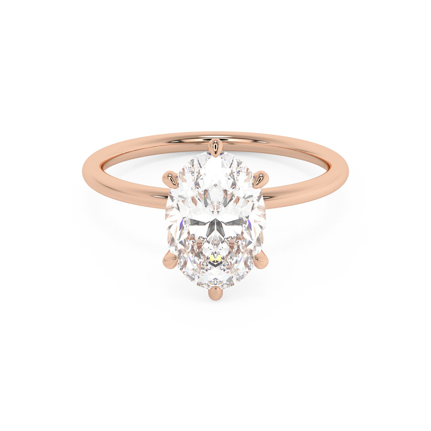 Emerald Solitaire Lab Grown Diamond Engagement Ring