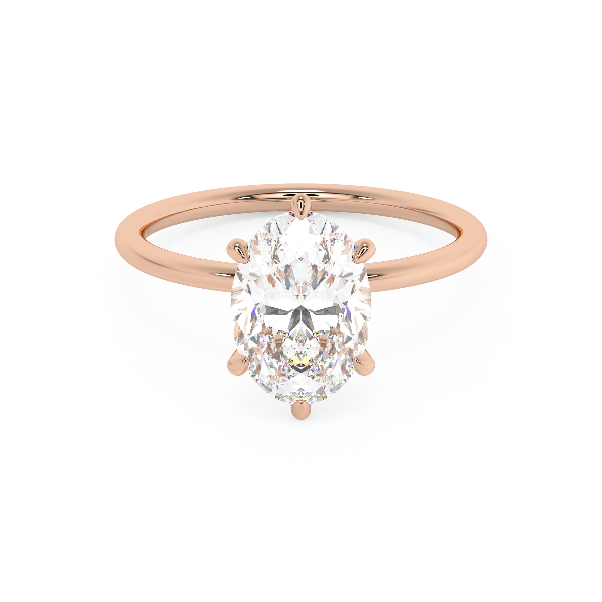 Emerald Solitaire Lab Grown Diamond Engagement Ring