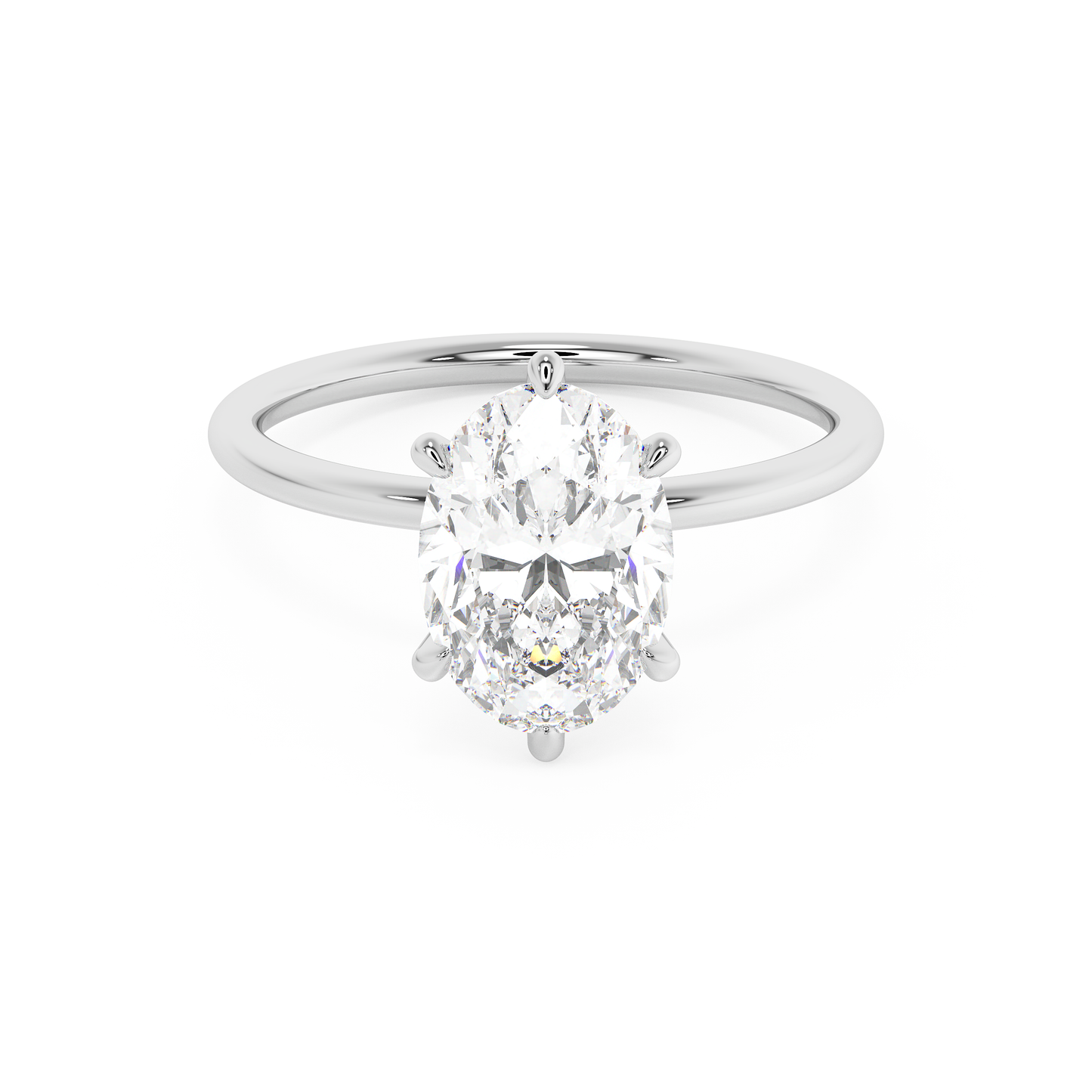 Emerald Solitaire Lab Grown Diamond Engagement Ring