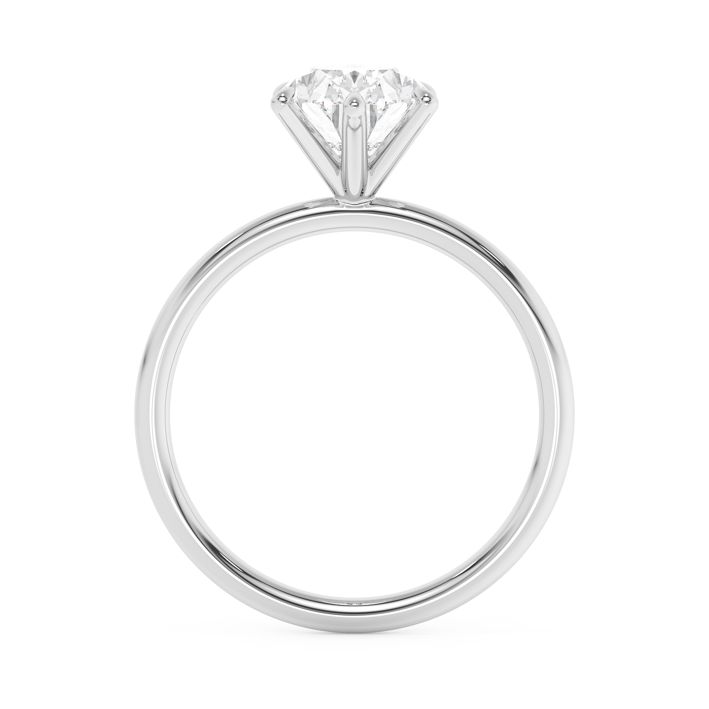 Emerald Solitaire Lab Grown Diamond Engagement Ring