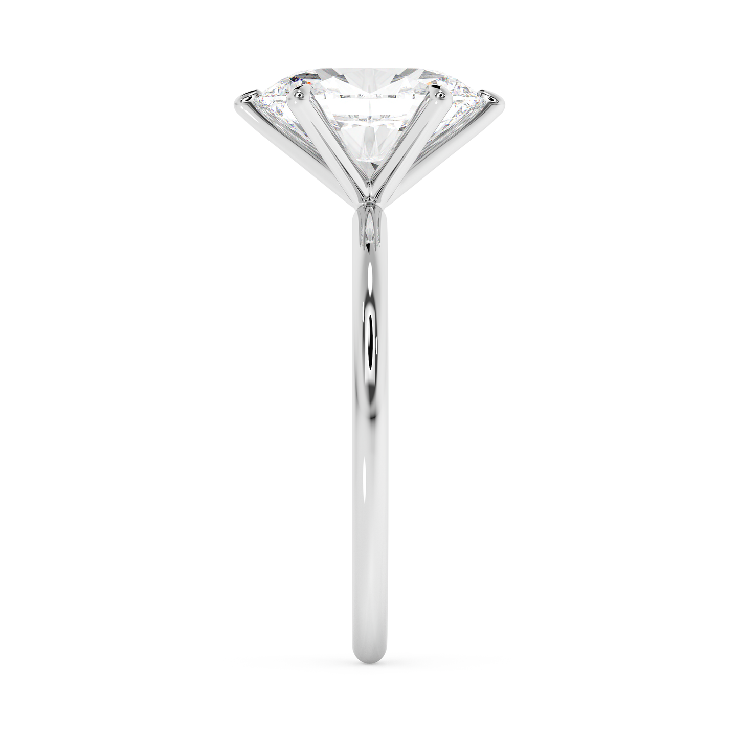 Emerald Solitaire Lab Grown Diamond Engagement Ring