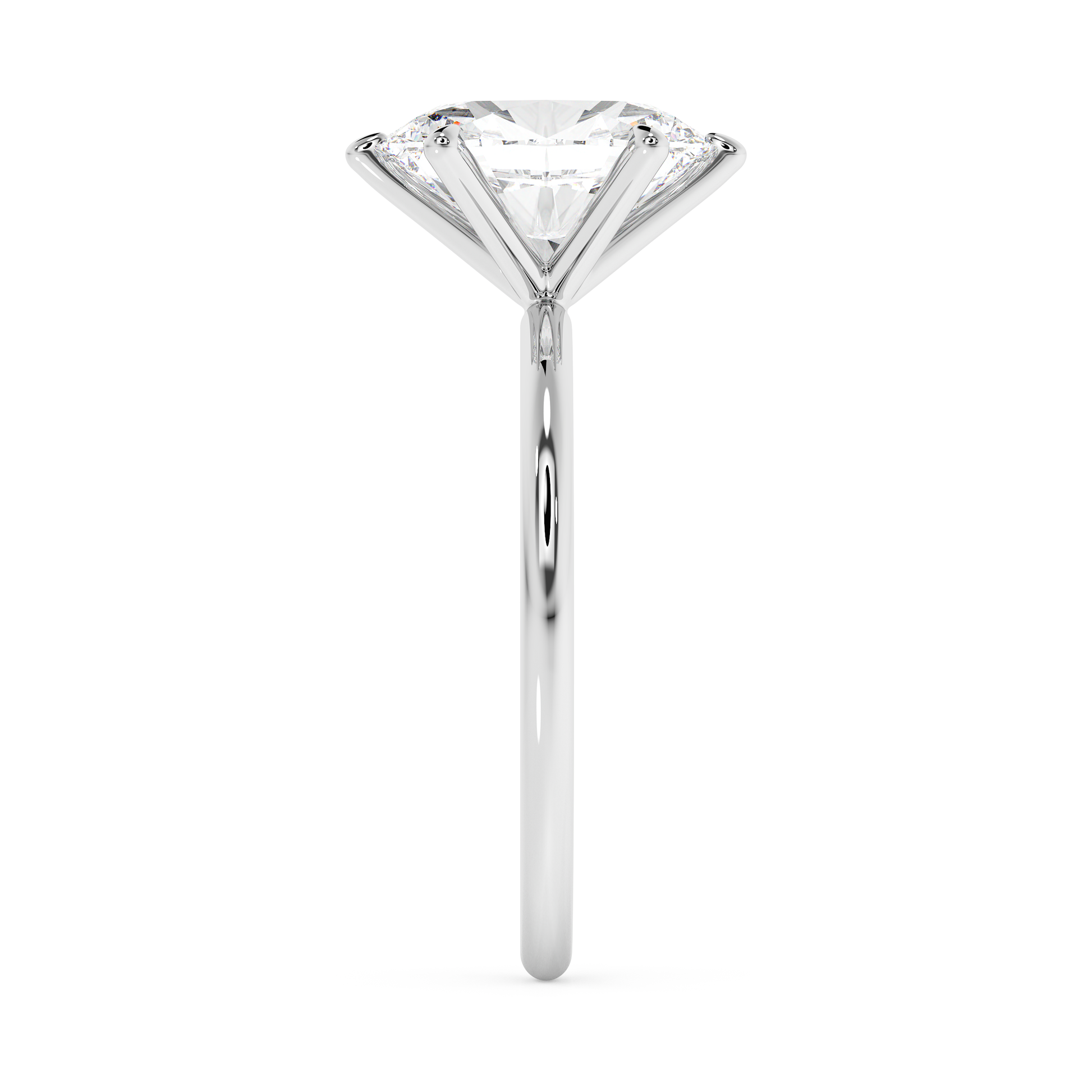 Emerald Solitaire Lab Grown Diamond Engagement Ring