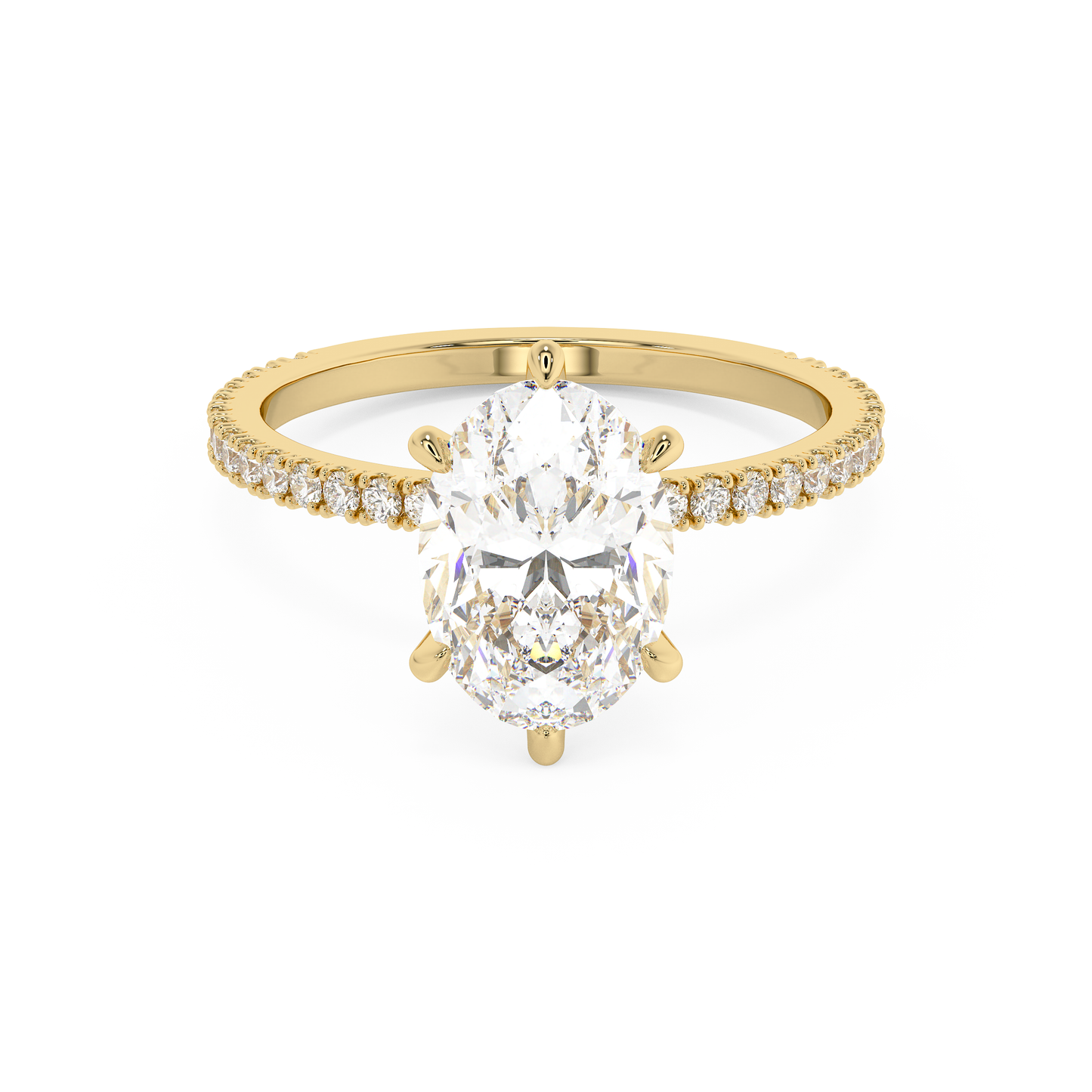 Emerald Solitaire Lab Grown Diamond Engagement Ring