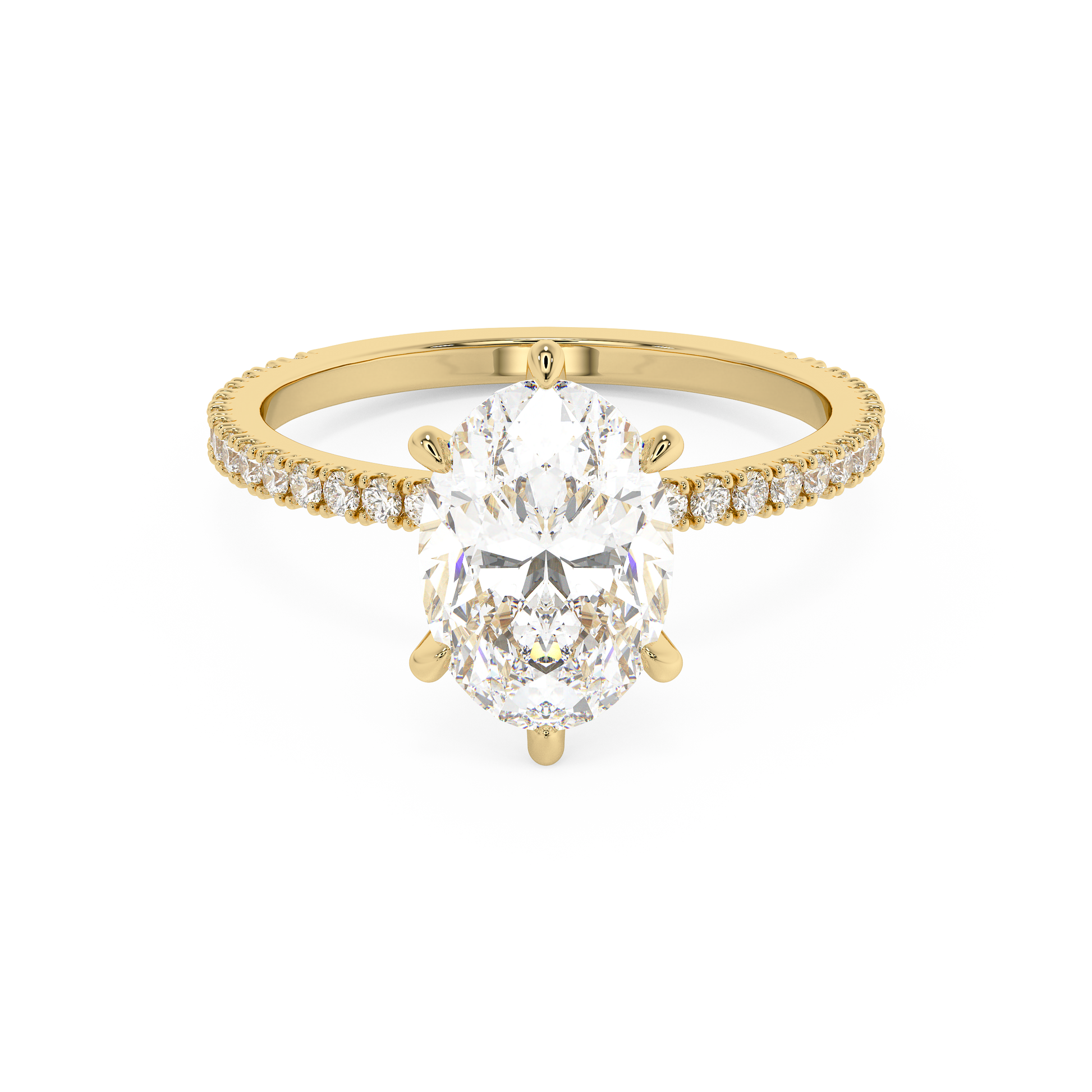 Emerald Solitaire Lab Grown Diamond Engagement Ring