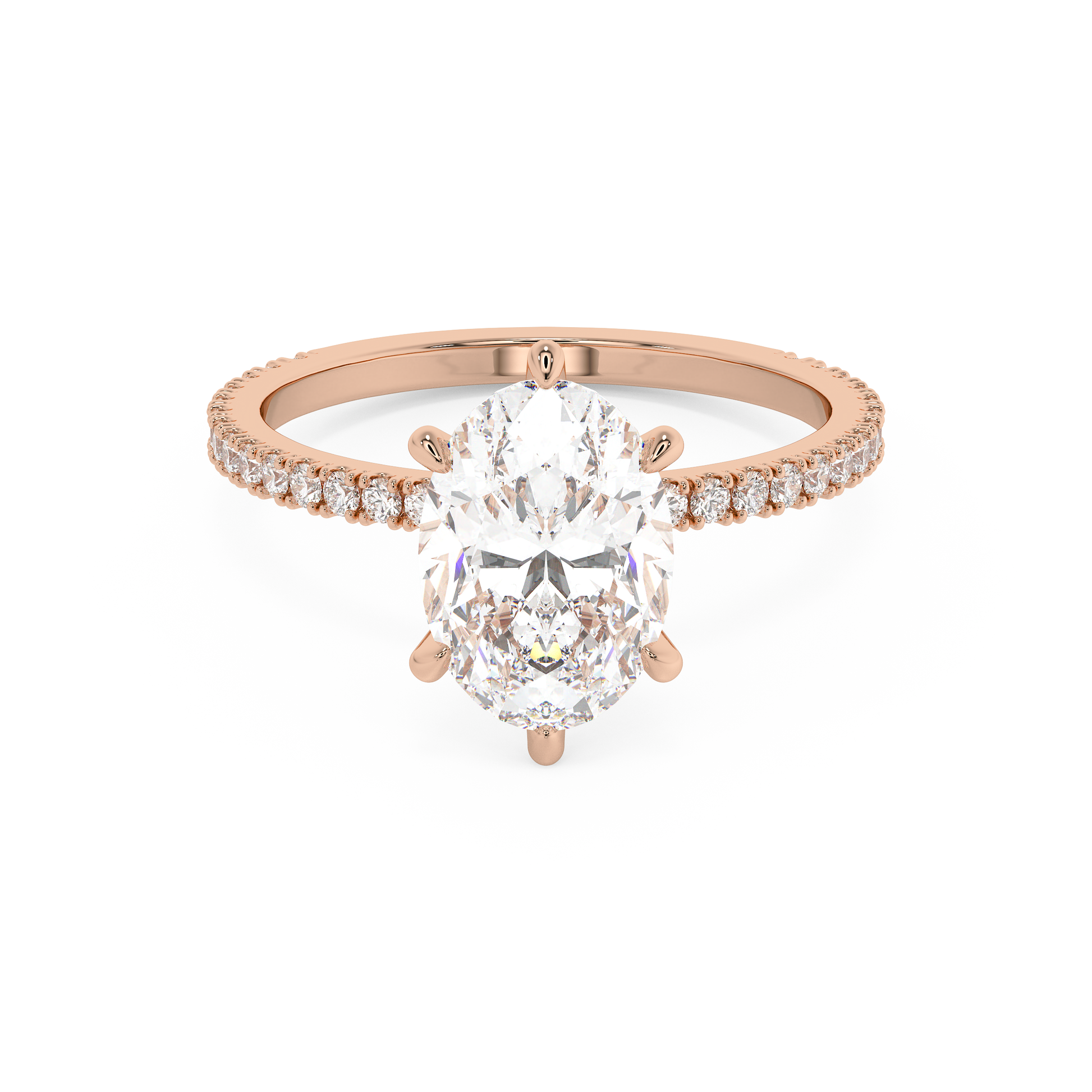 Emerald Solitaire Lab Grown Diamond Engagement Ring