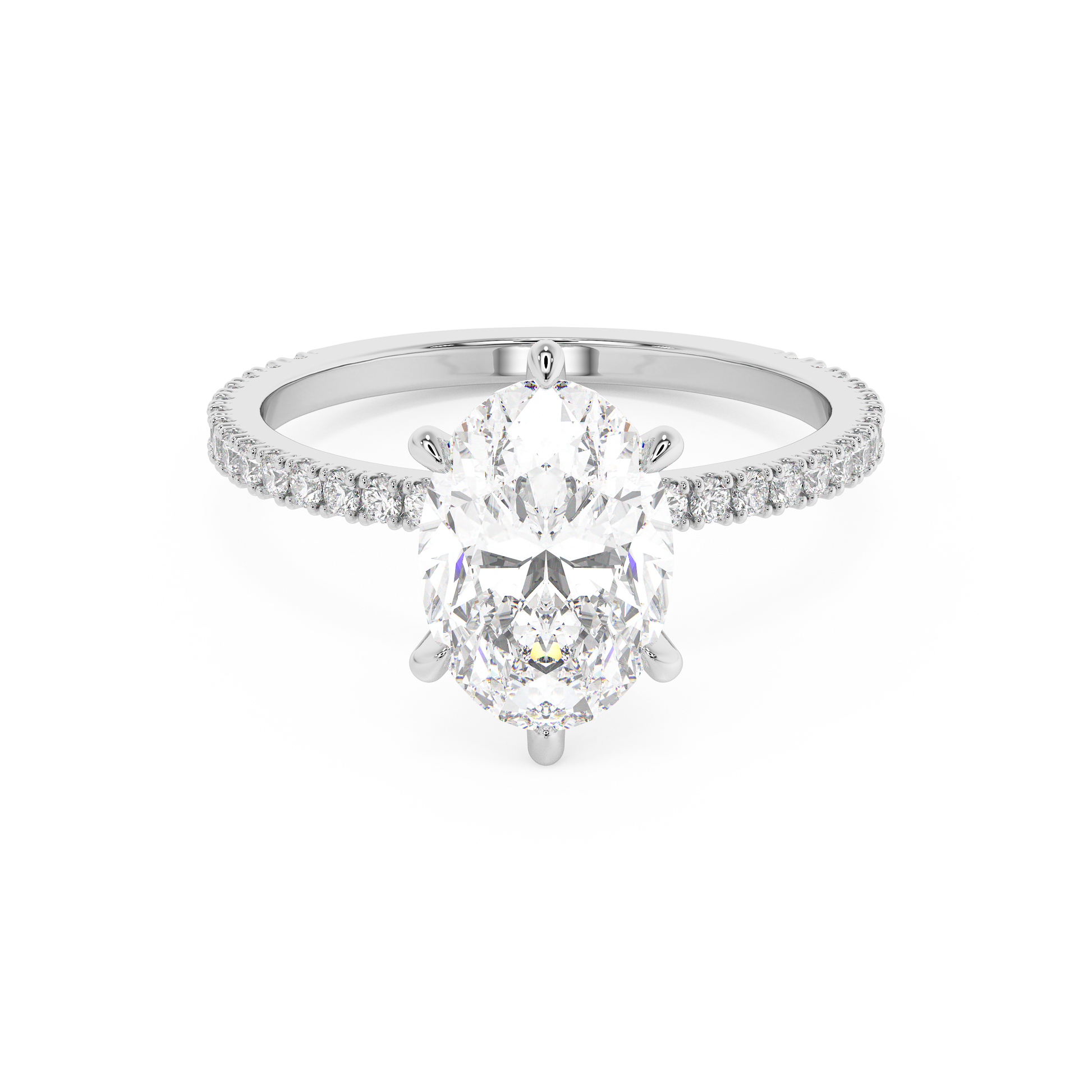 Emerald Solitaire Lab Grown Diamond Engagement Ring