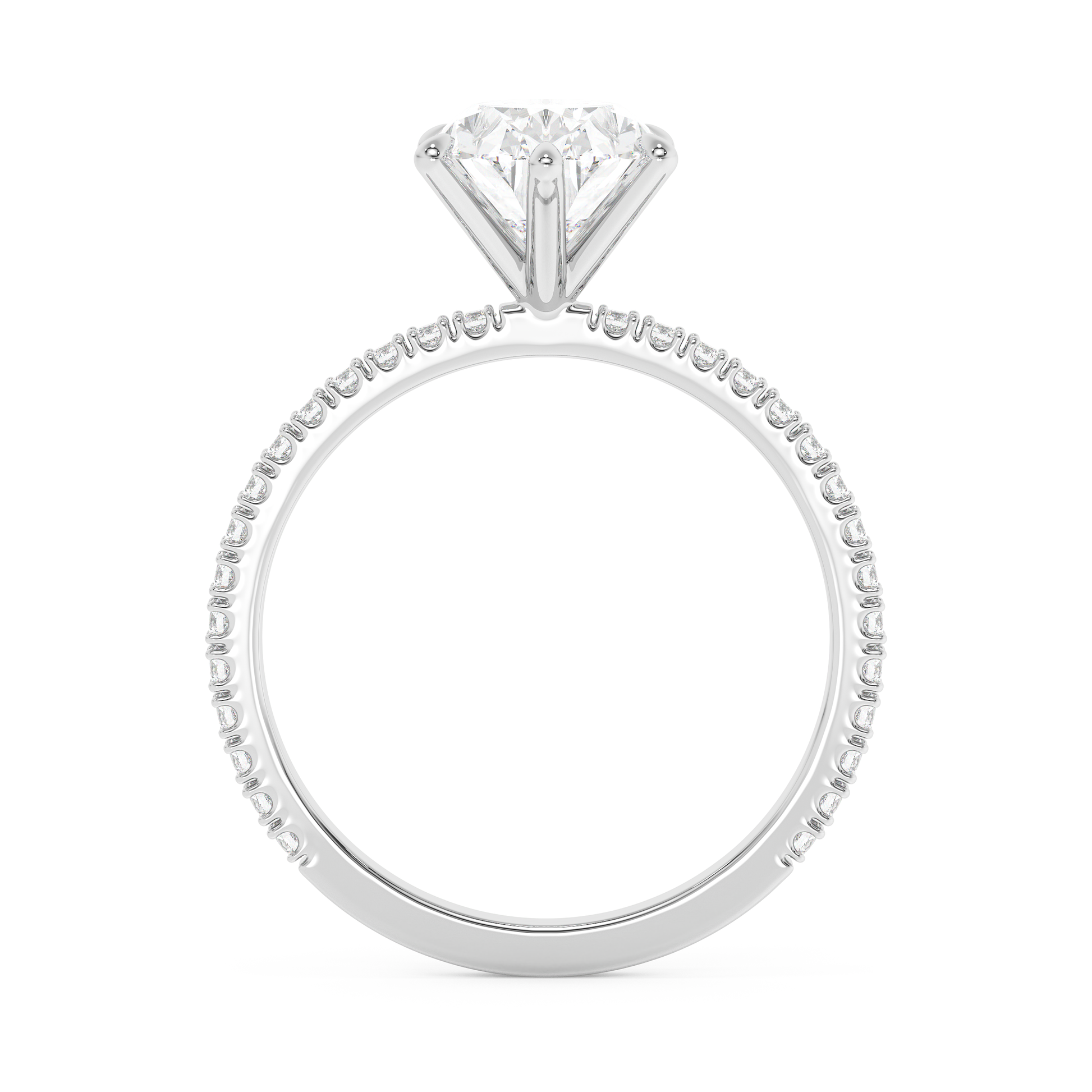 Emerald Solitaire Lab Grown Diamond Engagement Ring