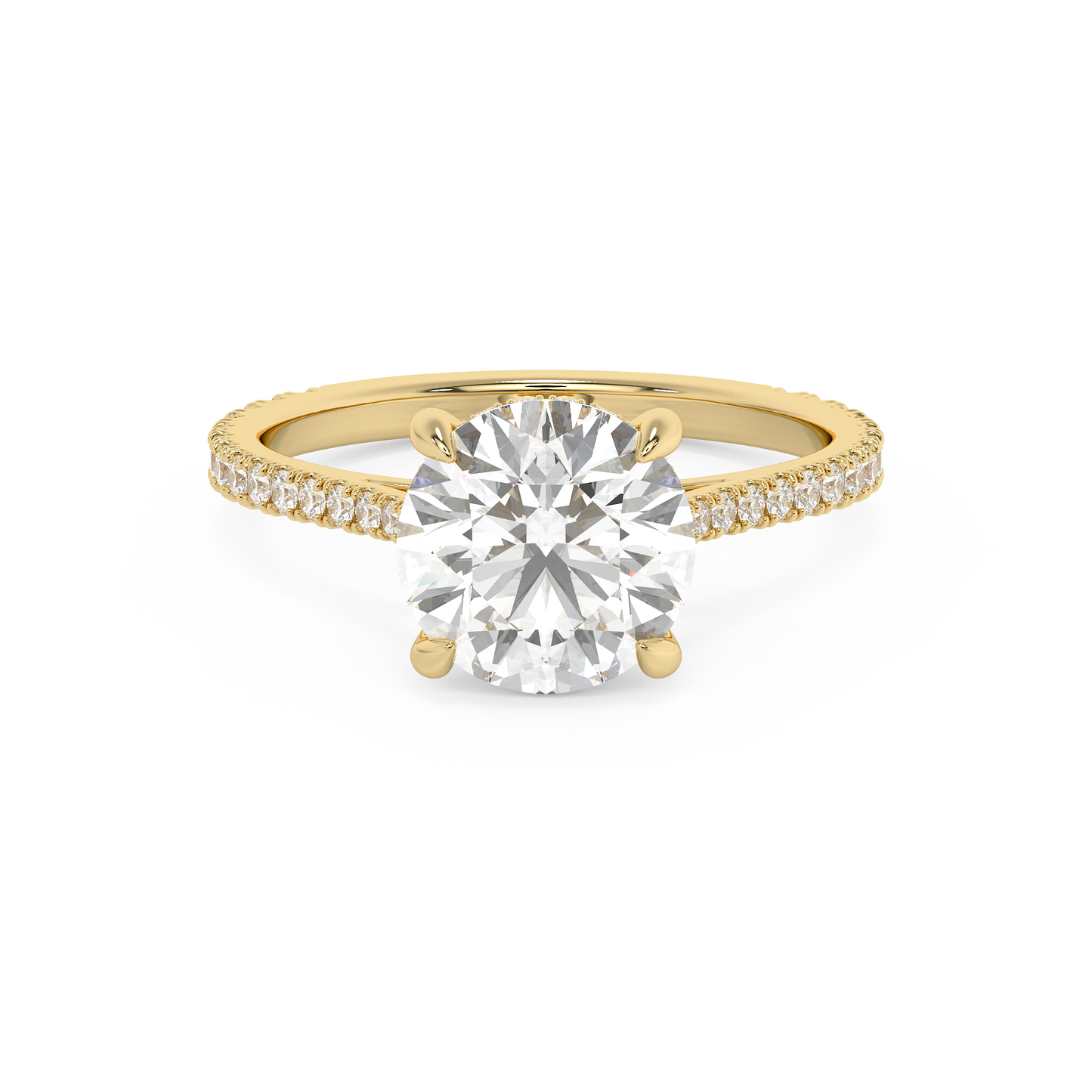 Emerald Solitaire Lab Grown Diamond Engagement Ring