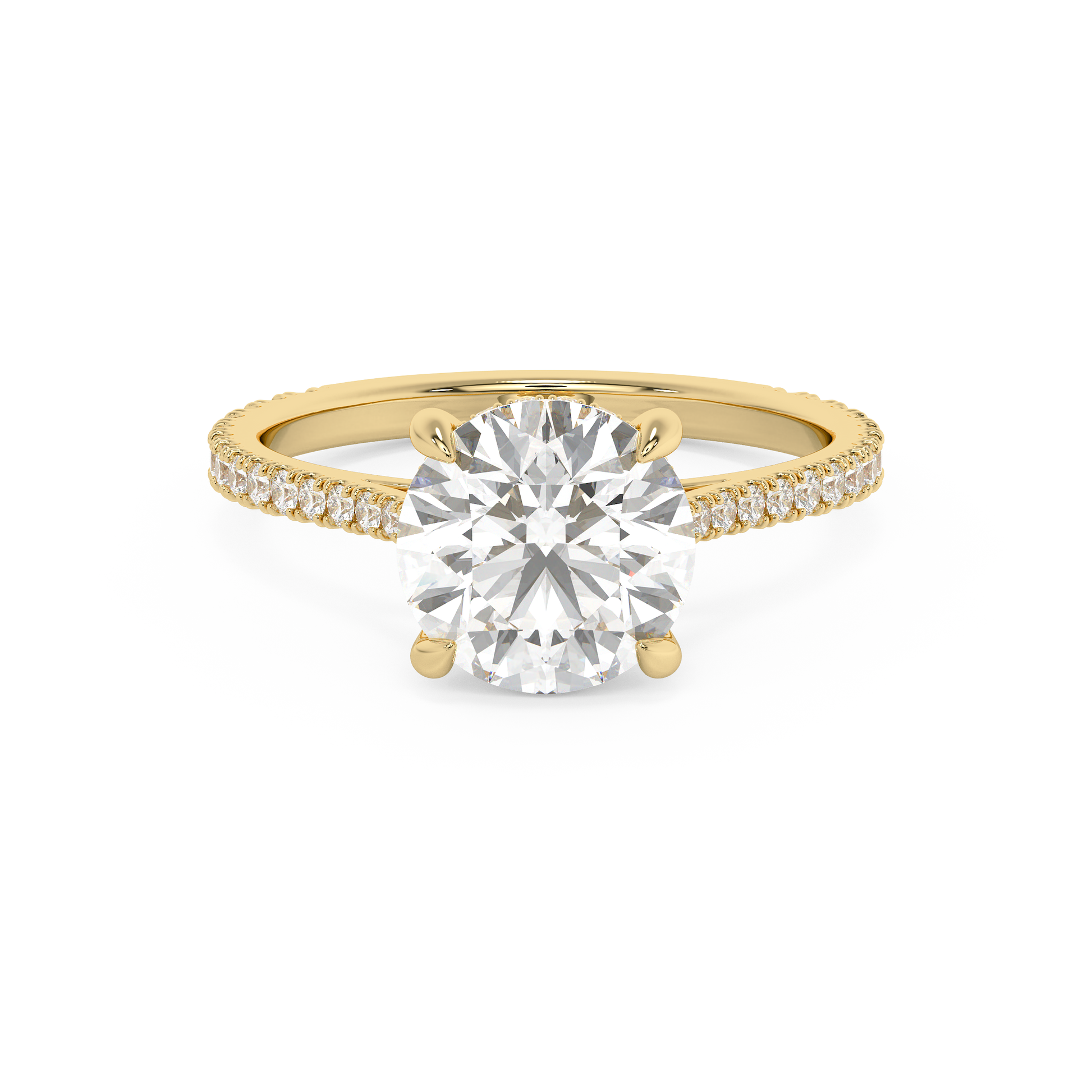 Emerald Solitaire Lab Grown Diamond Engagement Ring