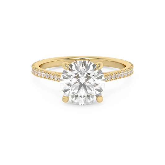 Emerald Solitaire Lab Grown Diamond Engagement Ring