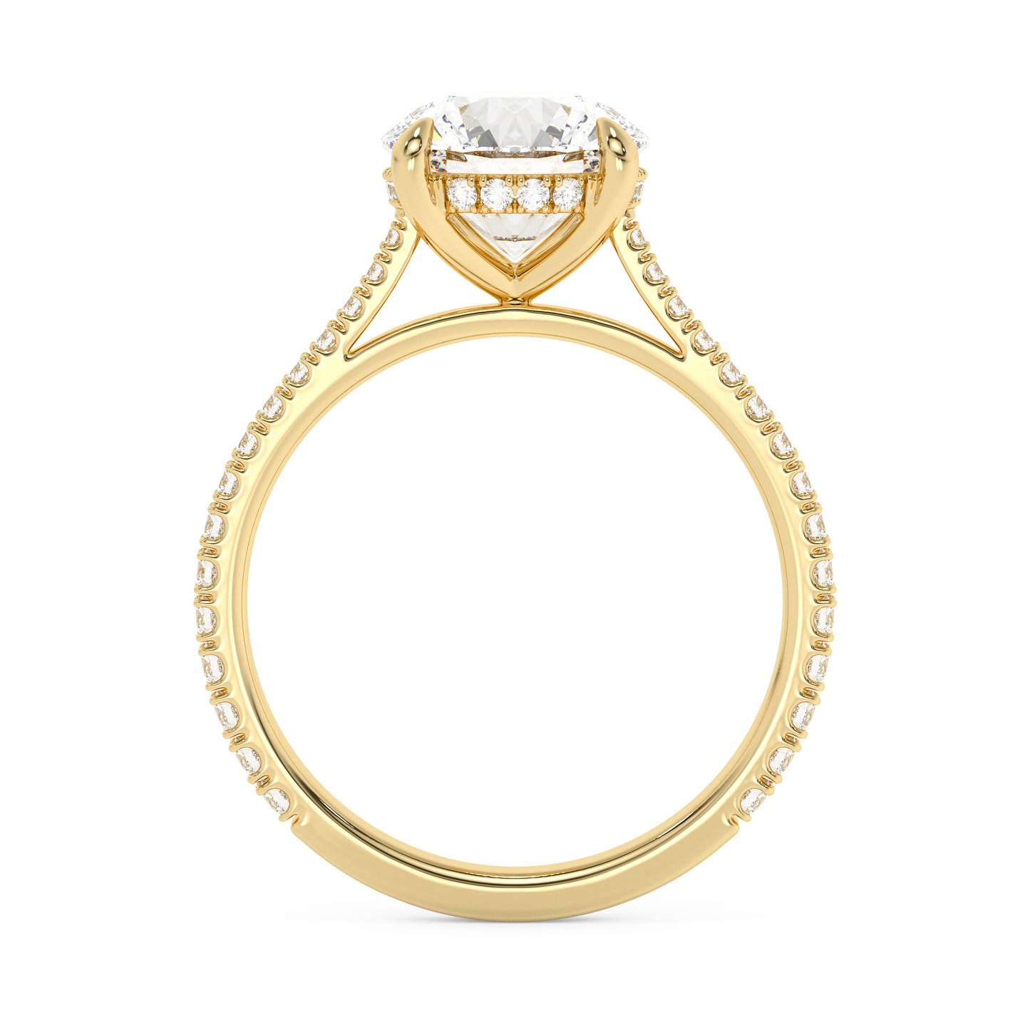 Emerald Solitaire Lab Grown Diamond Engagement Ring
