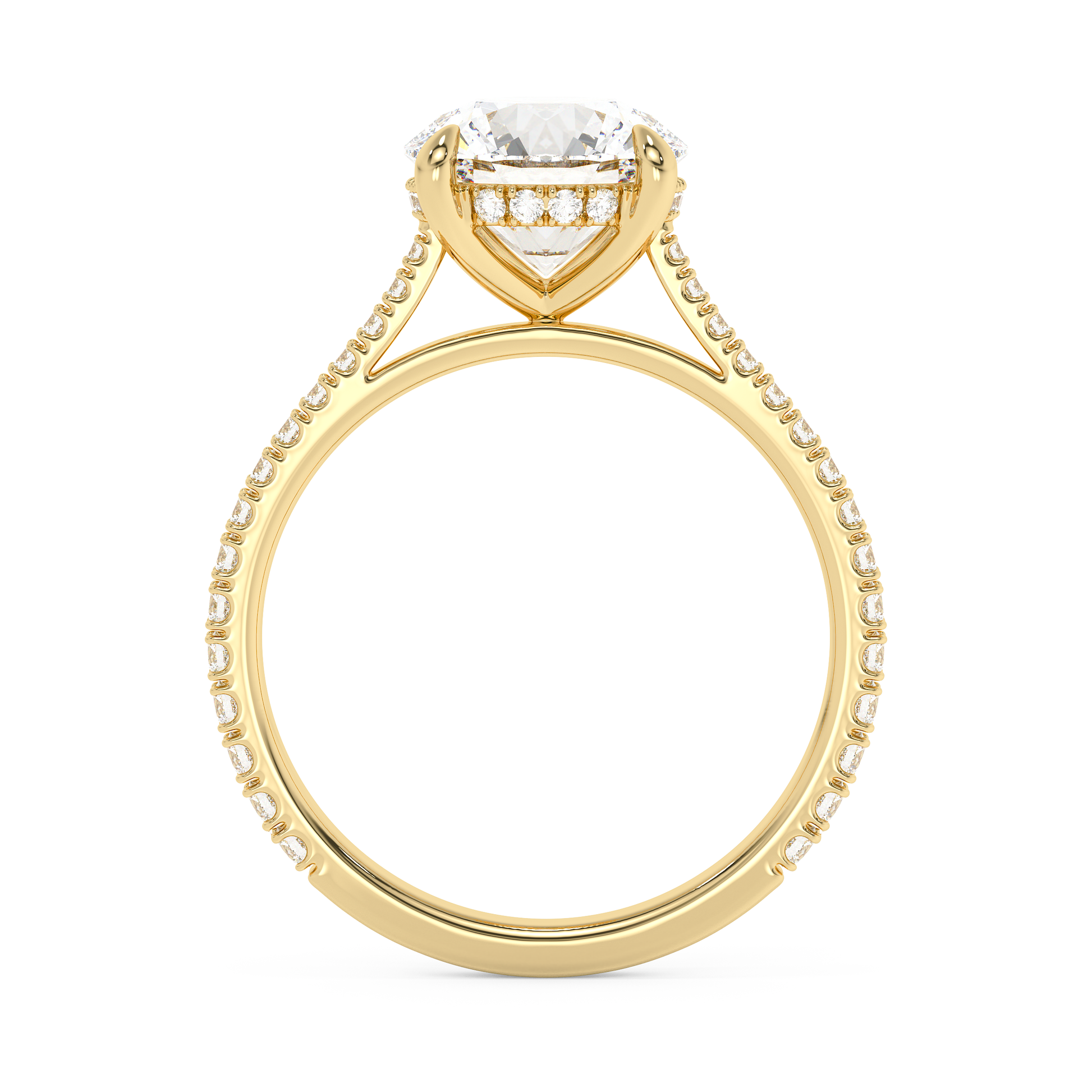 Emerald Solitaire Lab Grown Diamond Engagement Ring