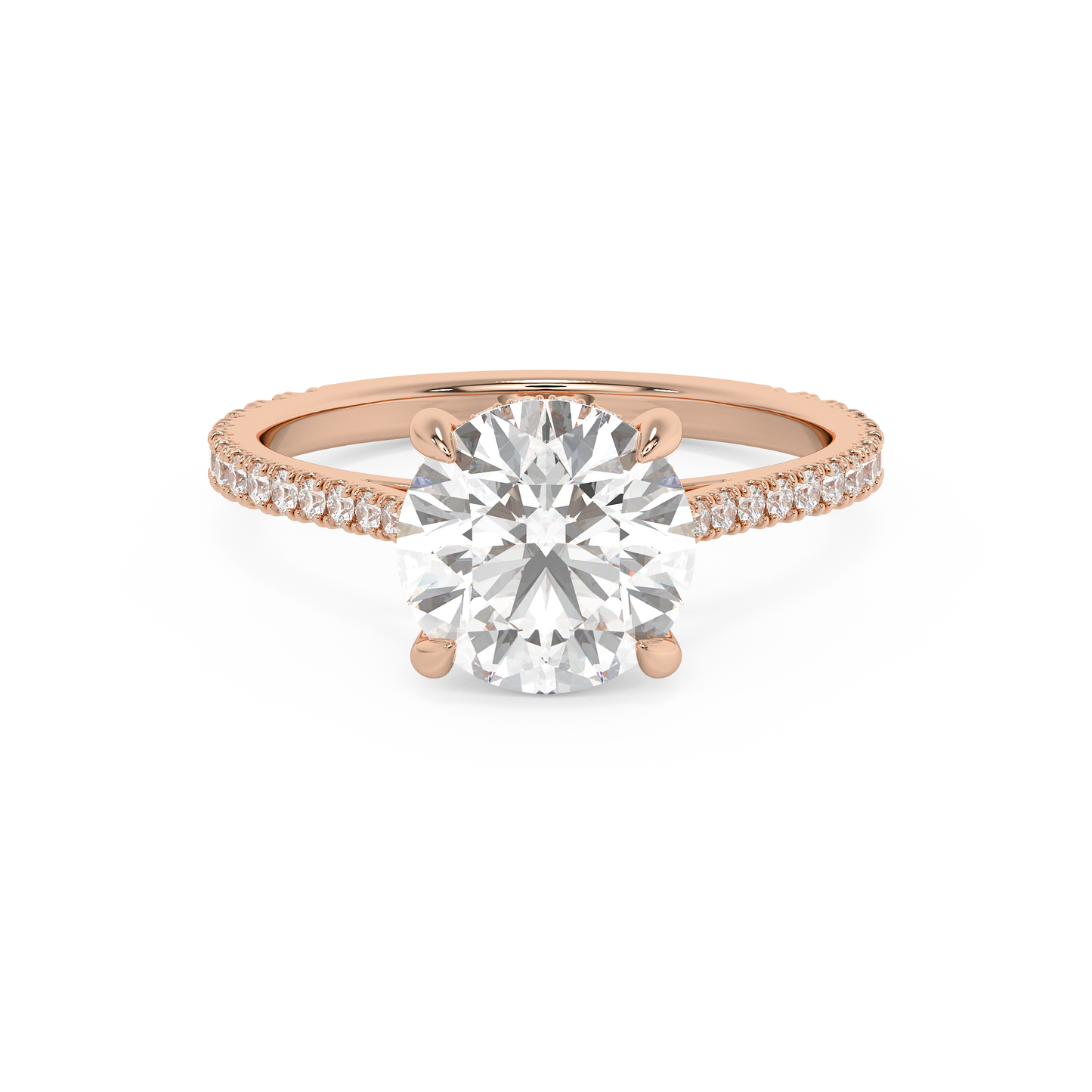 Emerald Solitaire Lab Grown Diamond Engagement Ring