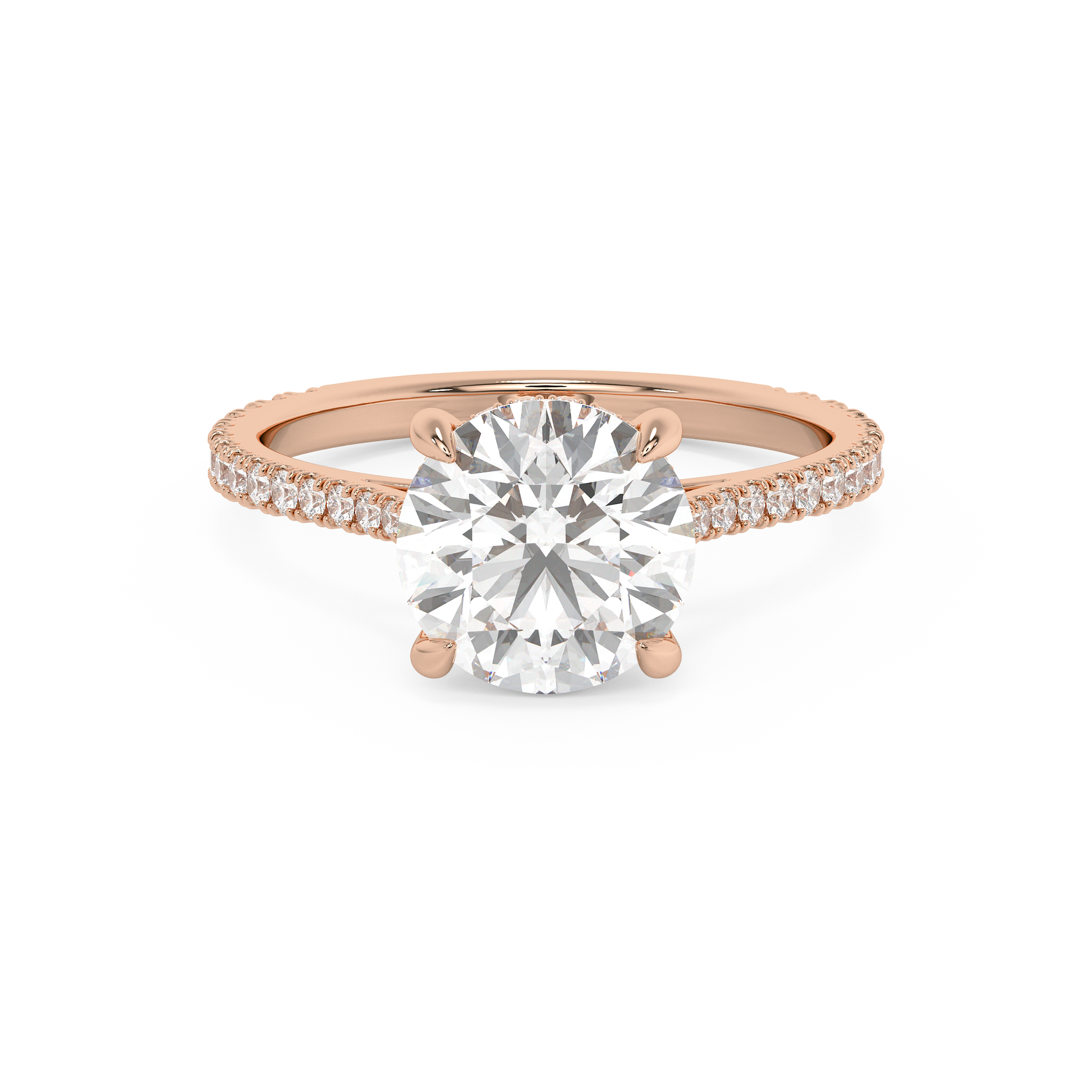 Emerald Solitaire Lab Grown Diamond Engagement Ring